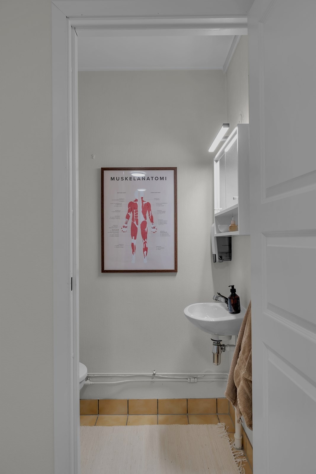 Toalettrom vegg-i-vegg med badet. Galleribilde