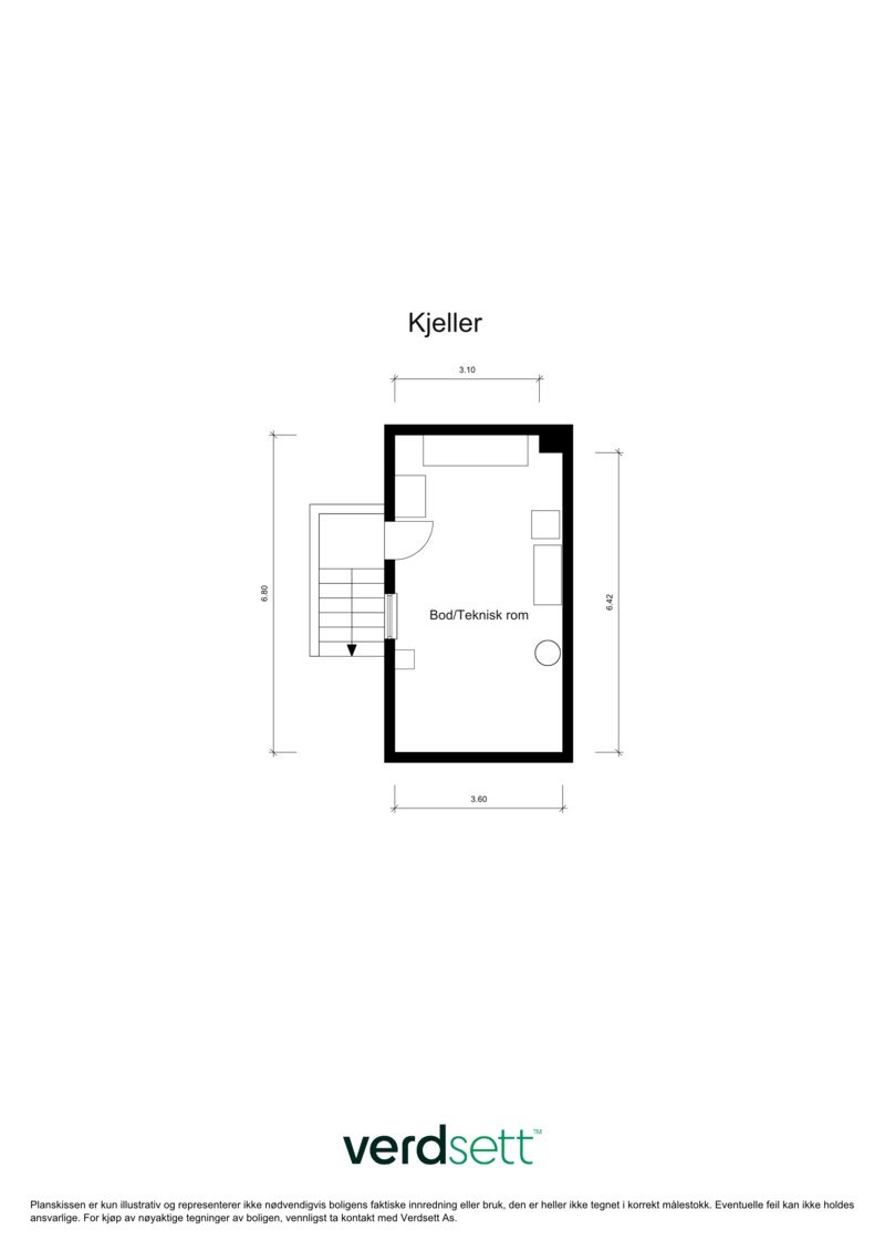 - Plantegning kjeller - Galleribilde