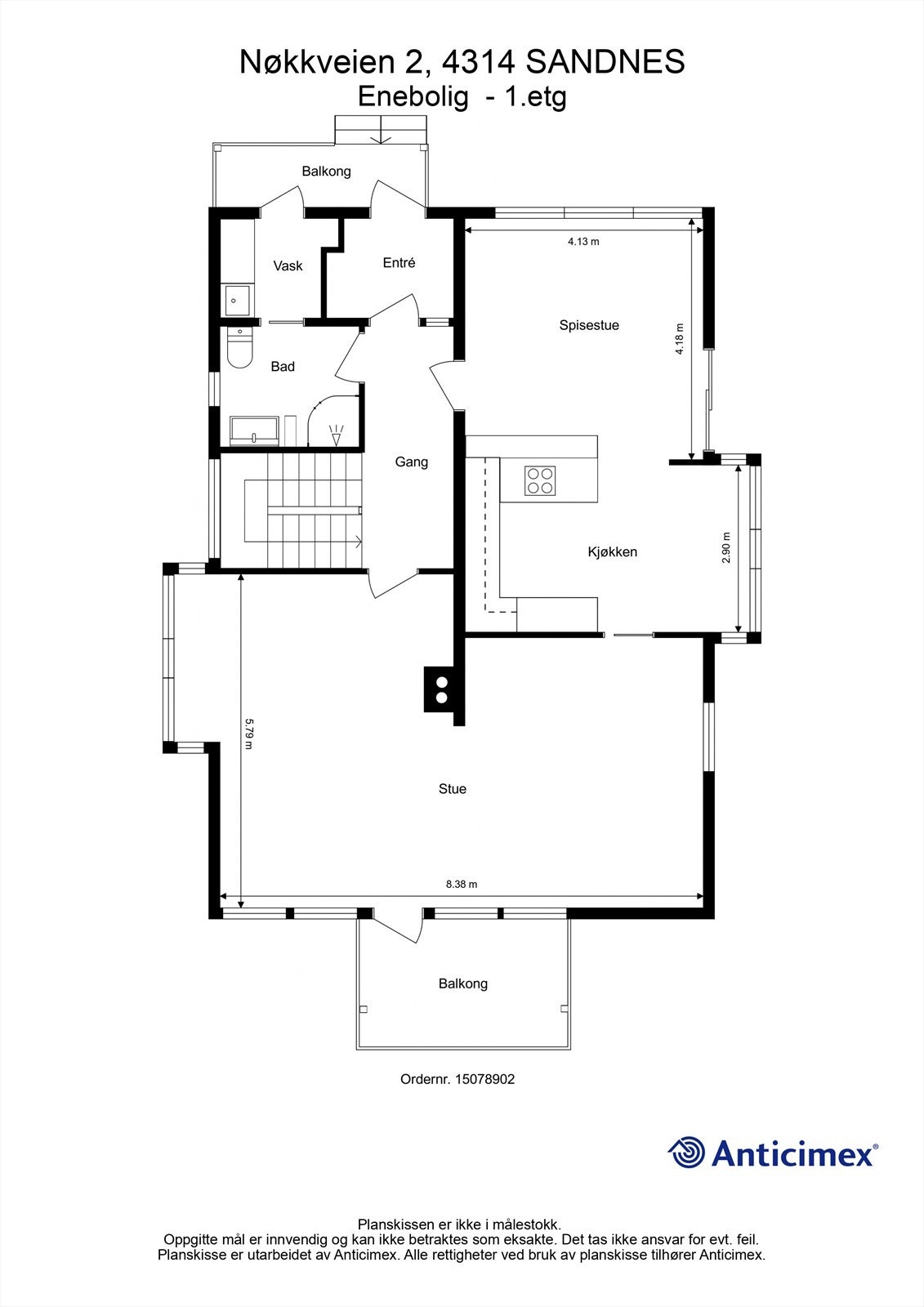 Plantegning 1. etg. Galleribilde
