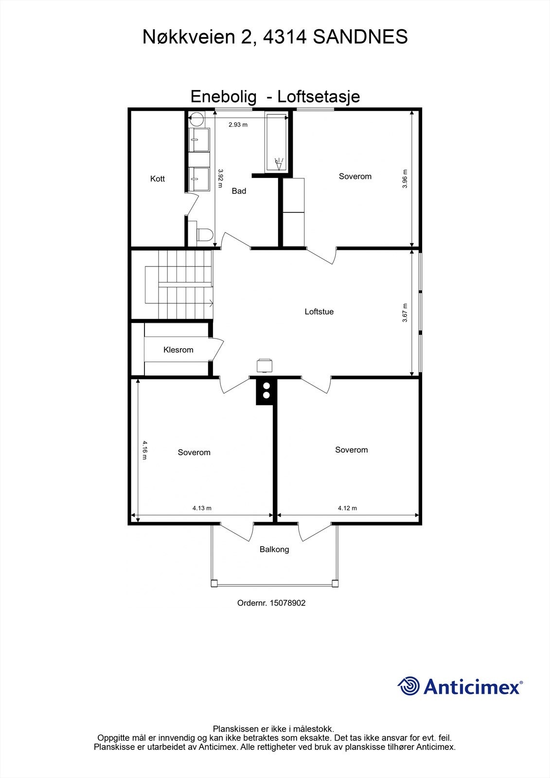 Plantegning loft. Galleribilde