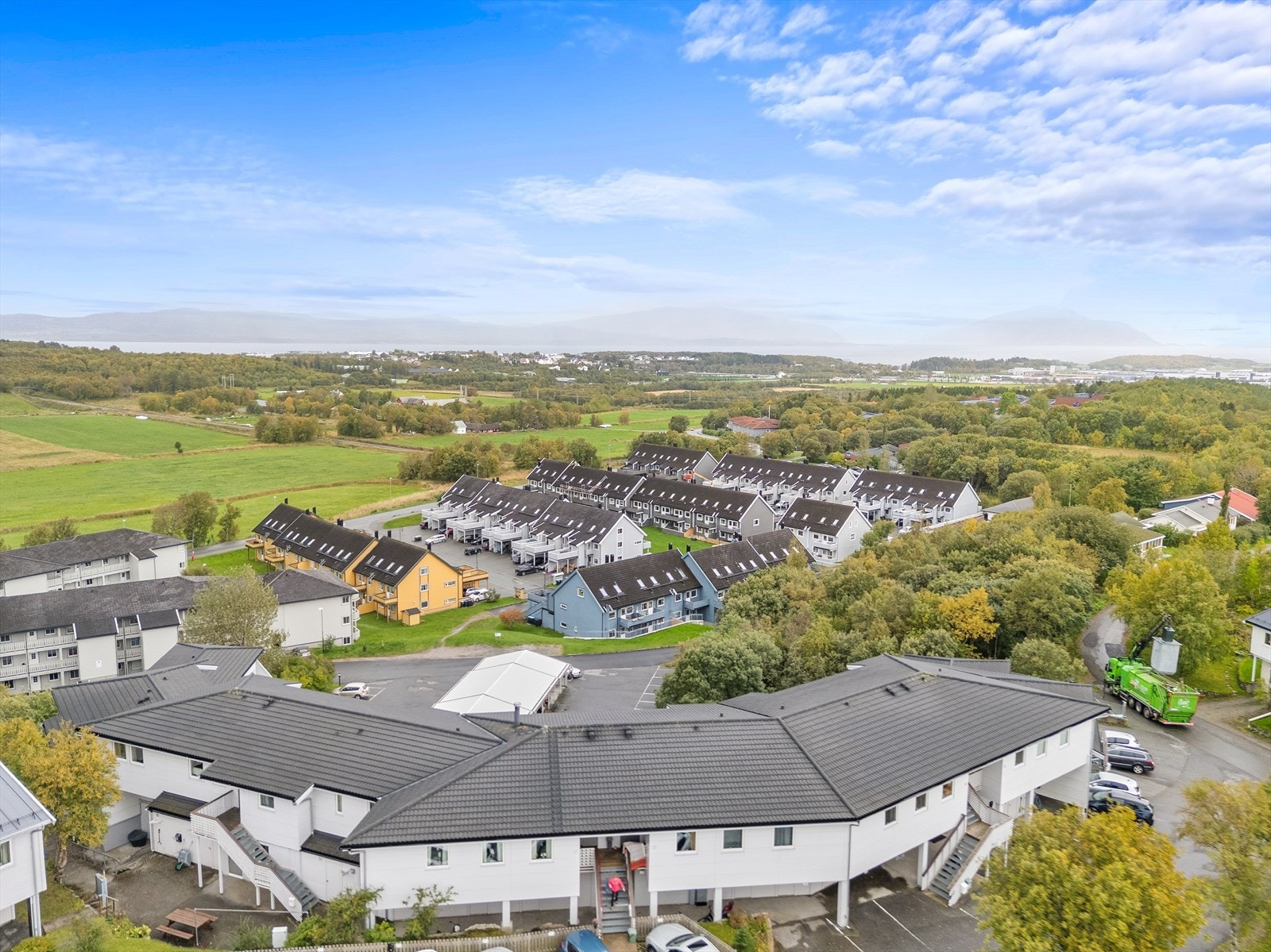 Dronebilde av området. Galleribilde