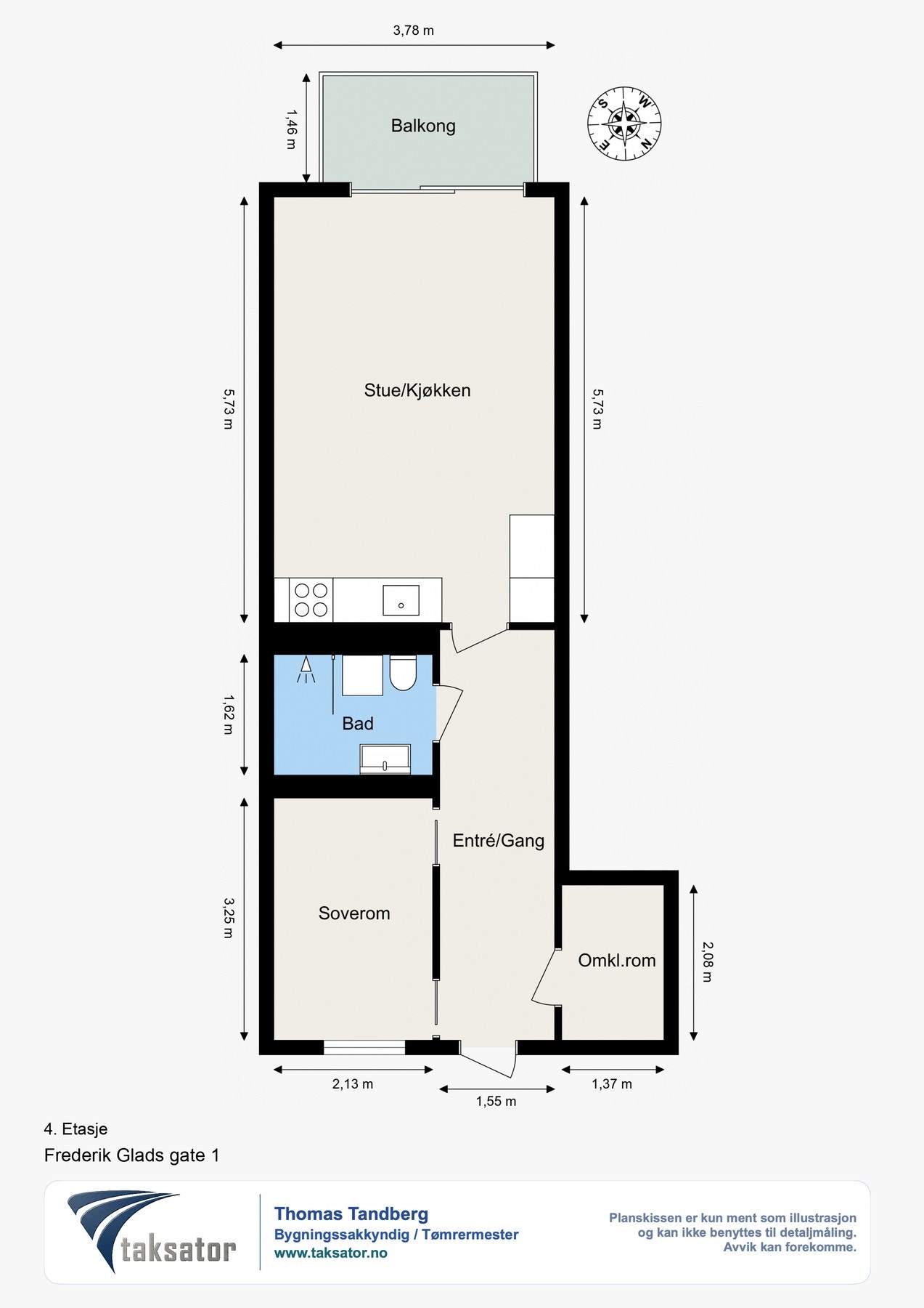 Leiligheten har en optimal planløsning som inneholder praktisk entré/gang med gode oppbevaringsmuligheter i tilknyttet walk-in closet, åpen stue-/kjøkkenløsning med flere naturlige møbleringssoner, innbydende flislagt baderom, soverom av god størrelse og Galleribilde