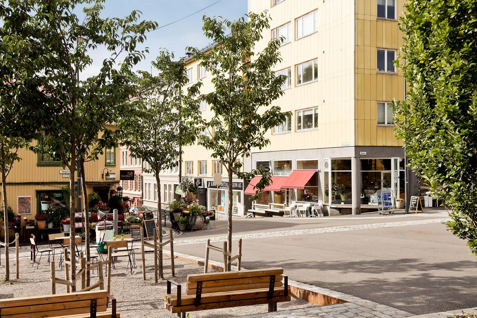 Dette området har noe å by på for alle og enhver. Kampen Kaffe & Bar ved Torbjørn Egners plass byr også på førsteklasses kaffe og fersk bakst. Galleribilde