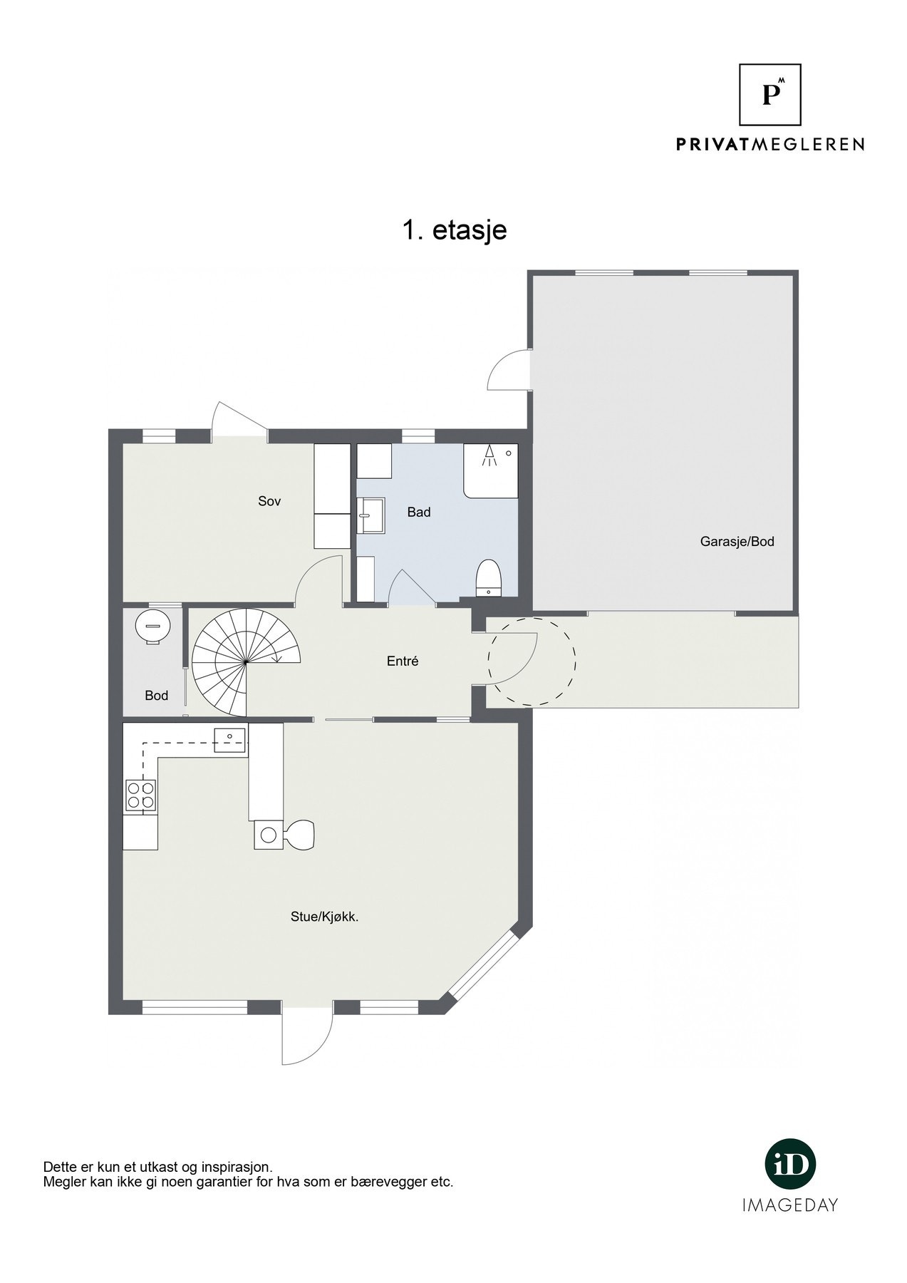 Planskisse 1. etasje Galleribilde