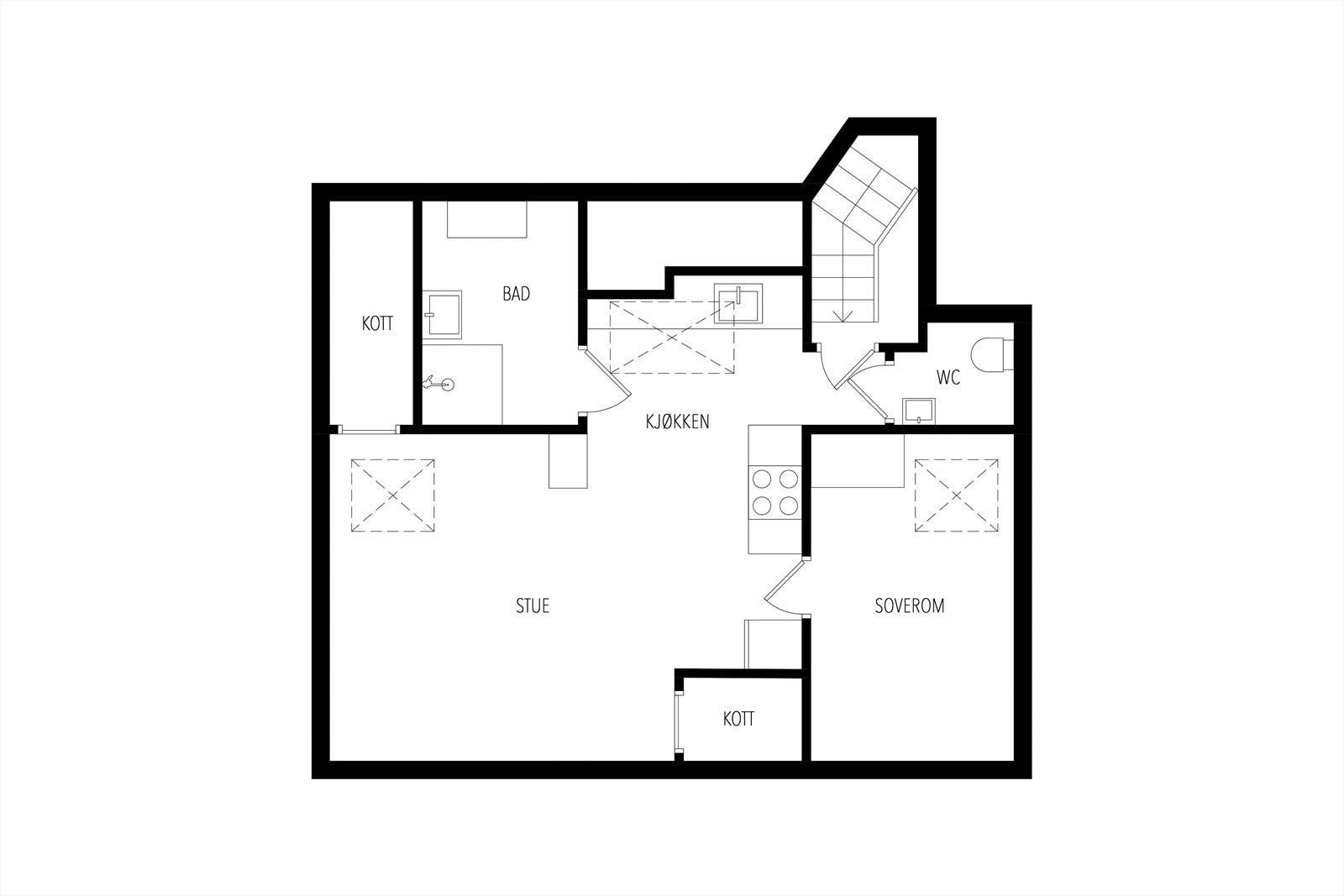 Plantegning loft. Galleribilde