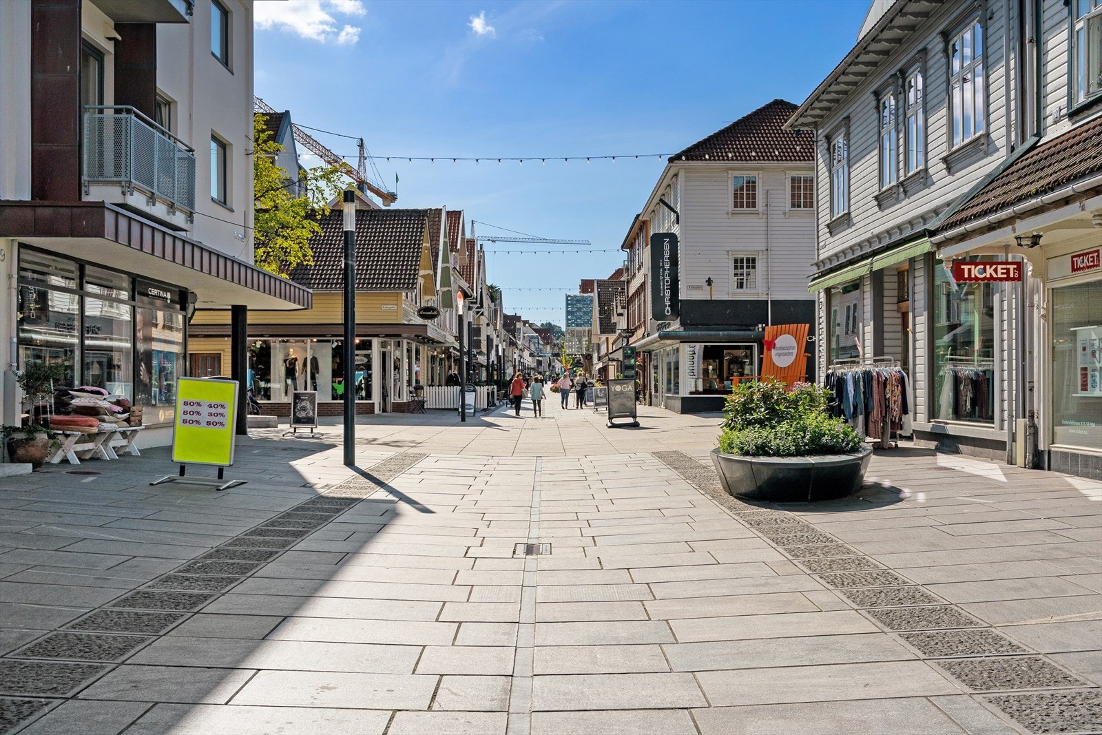 Gågaten i sentrum Galleribilde