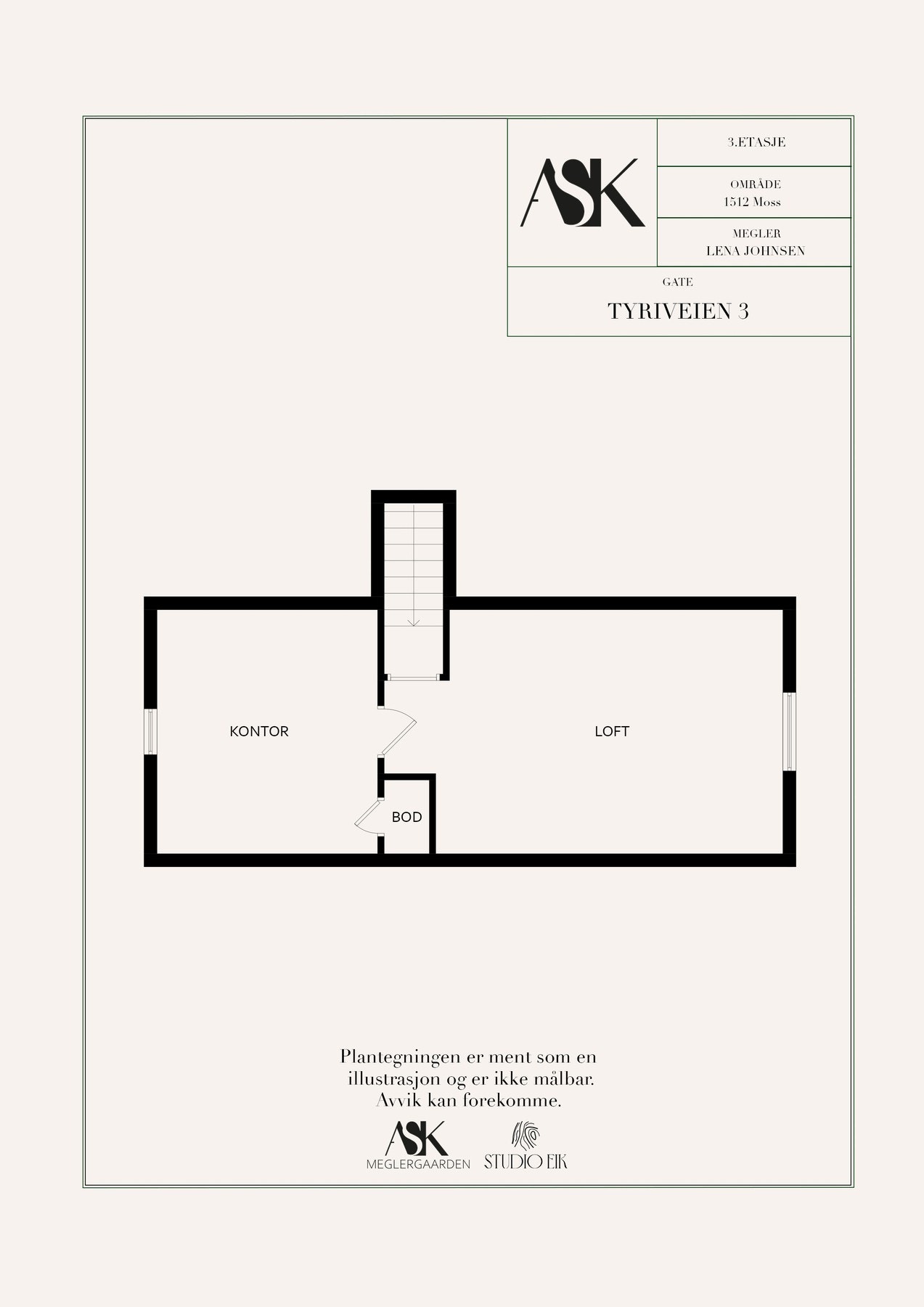 Plantegning loft Galleribilde