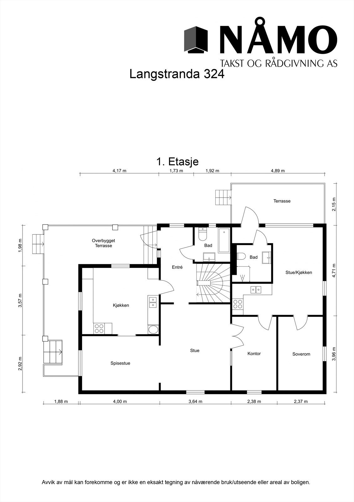 Plantegning 1. etasje. Galleribilde
