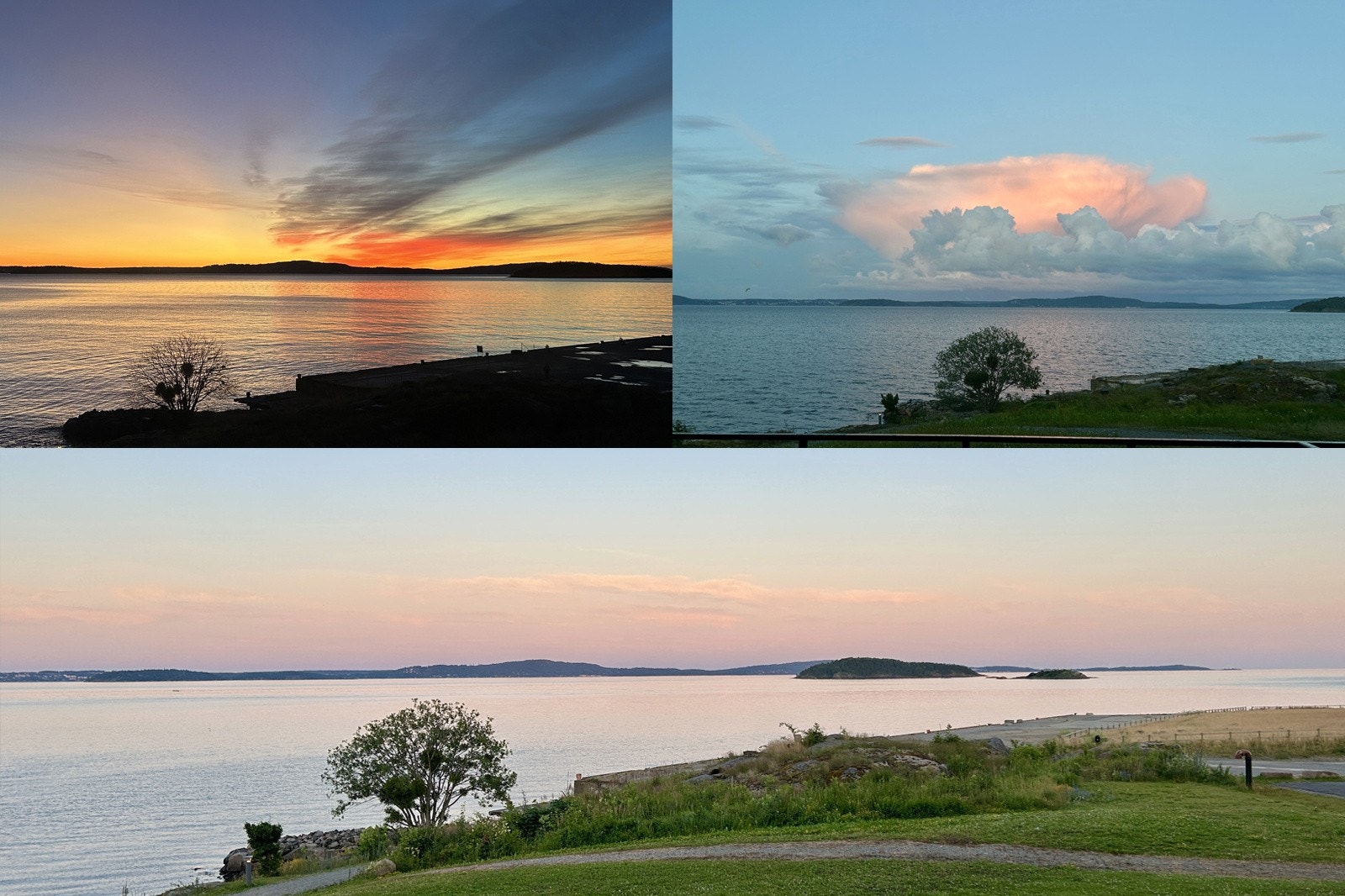 Det magiske lyset på Tofte gjør utsikten fra terrassen forskjellig hver dag Galleribilde