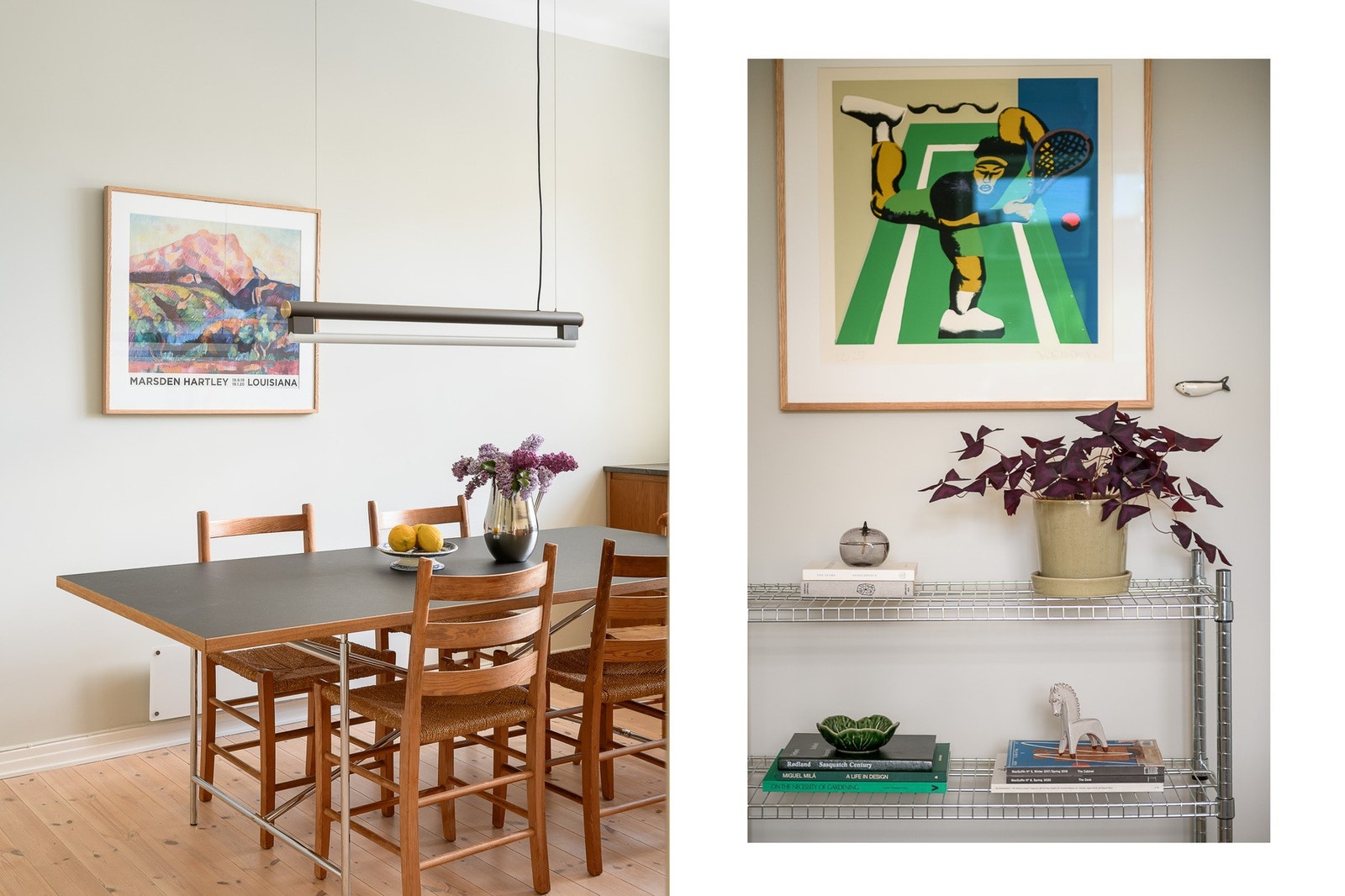 Kjøkkenet har god plass til spisebord og fungerer som en sosial sone i boligen. Galleribilde