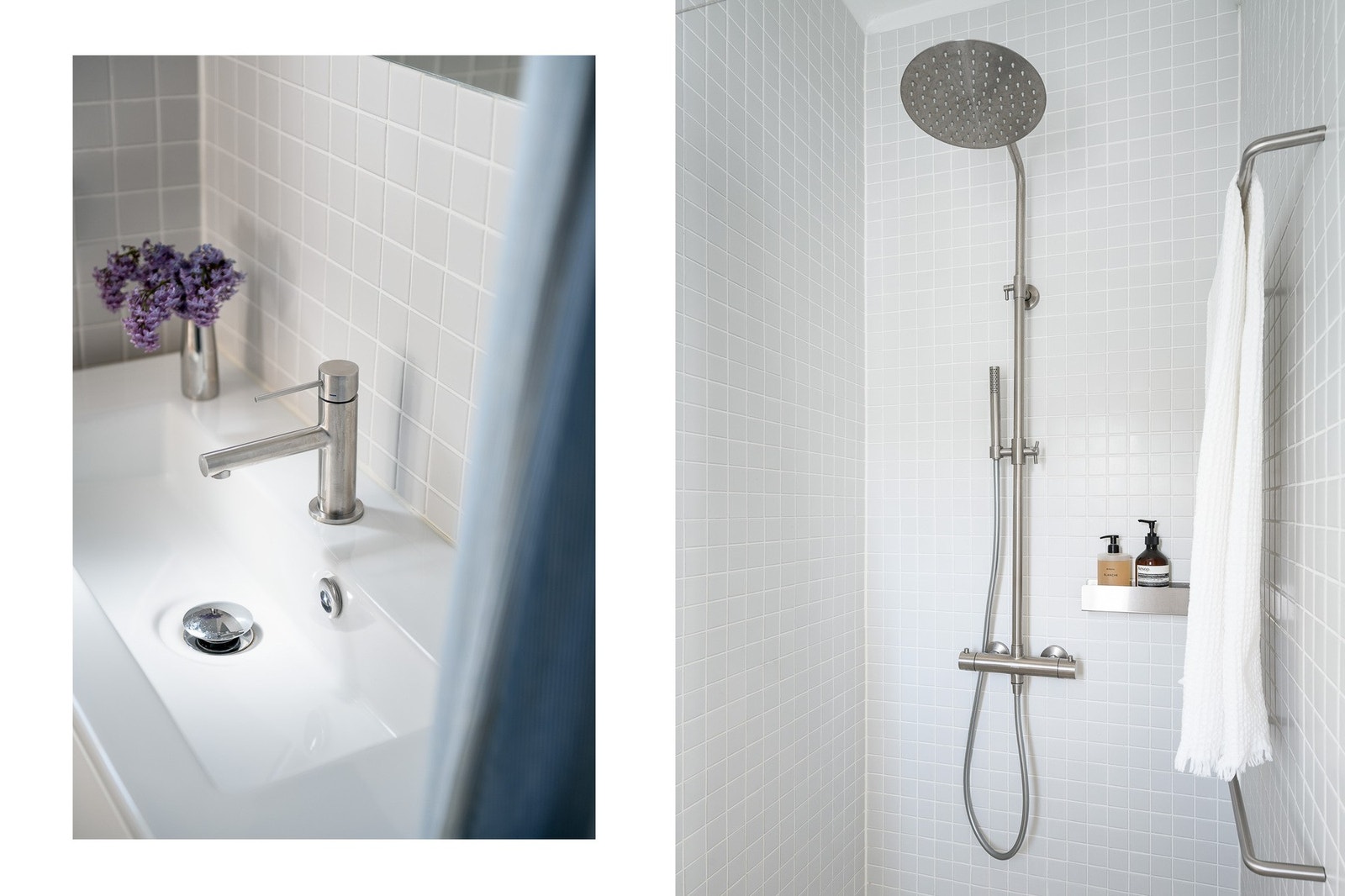 Badet har en praktisk løsning med direkte adkomst fra soverommet. Galleribilde