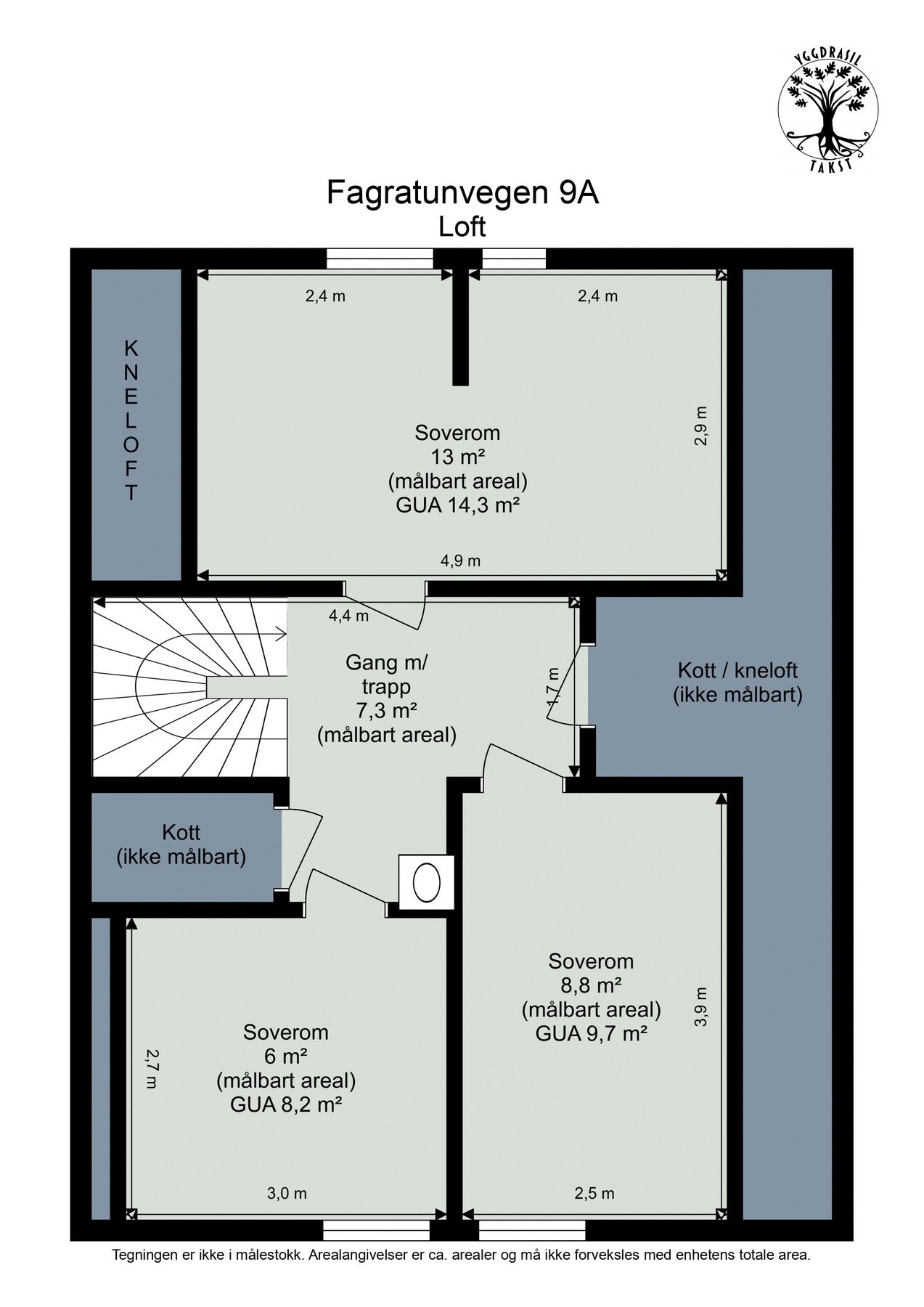 Plantegning loft. Galleribilde