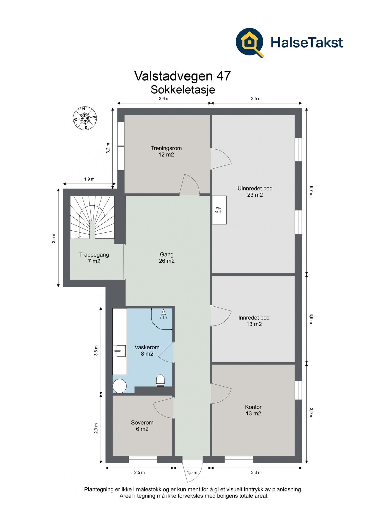 Valstadvegen 47 sokkeletasje. Galleribilde