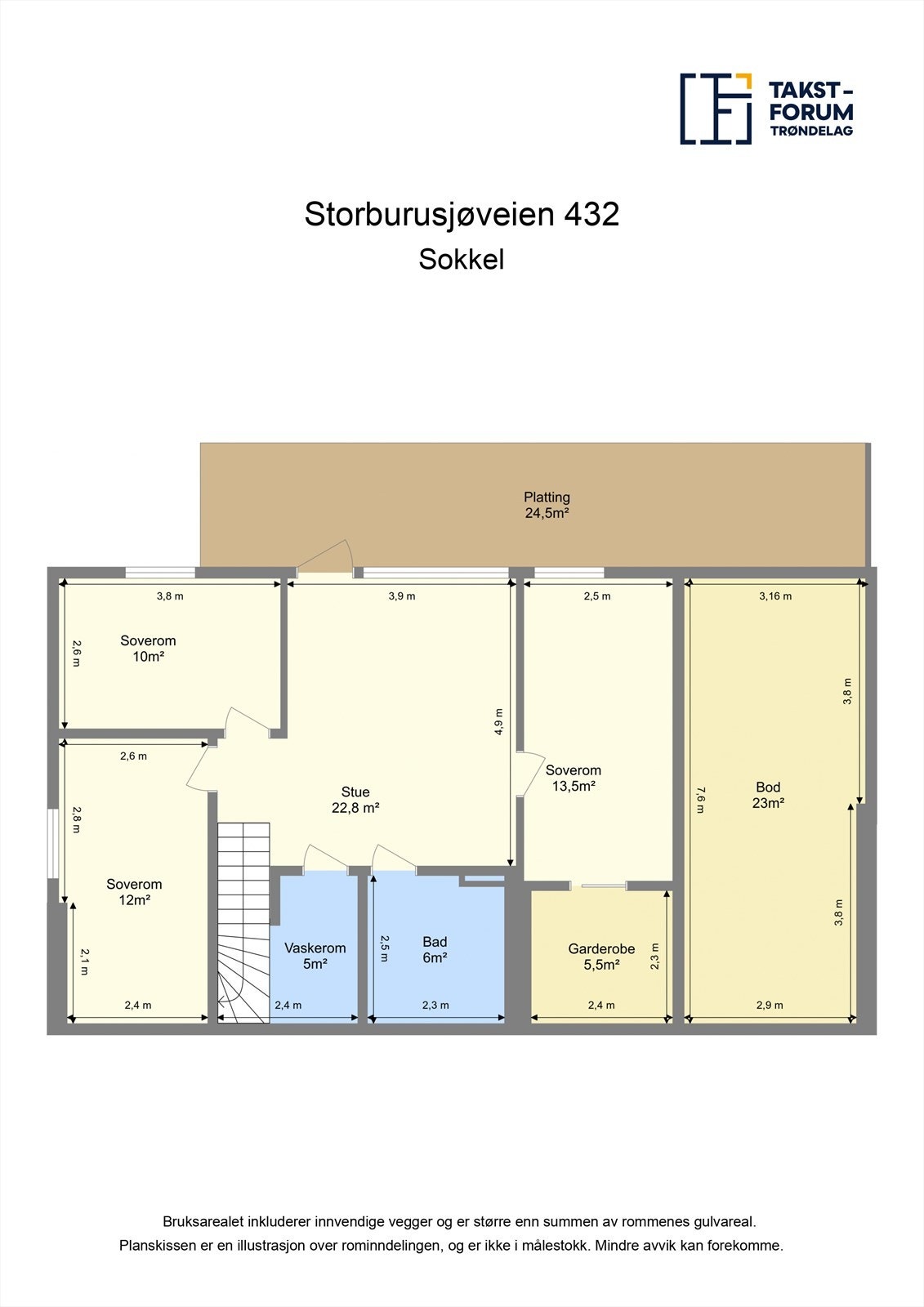 Planskisse sokkeletasje Galleribilde
