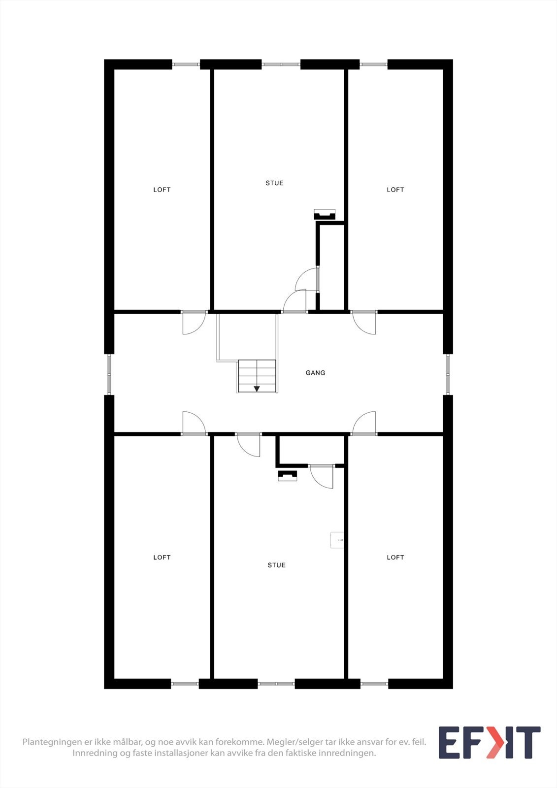 Plantegning av loftsetasje. Galleribilde