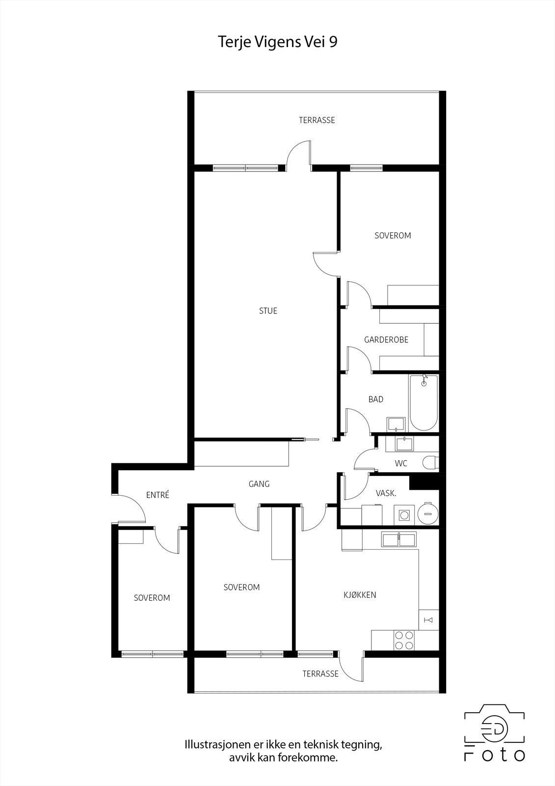 Planløsning 1. etasje Galleribilde