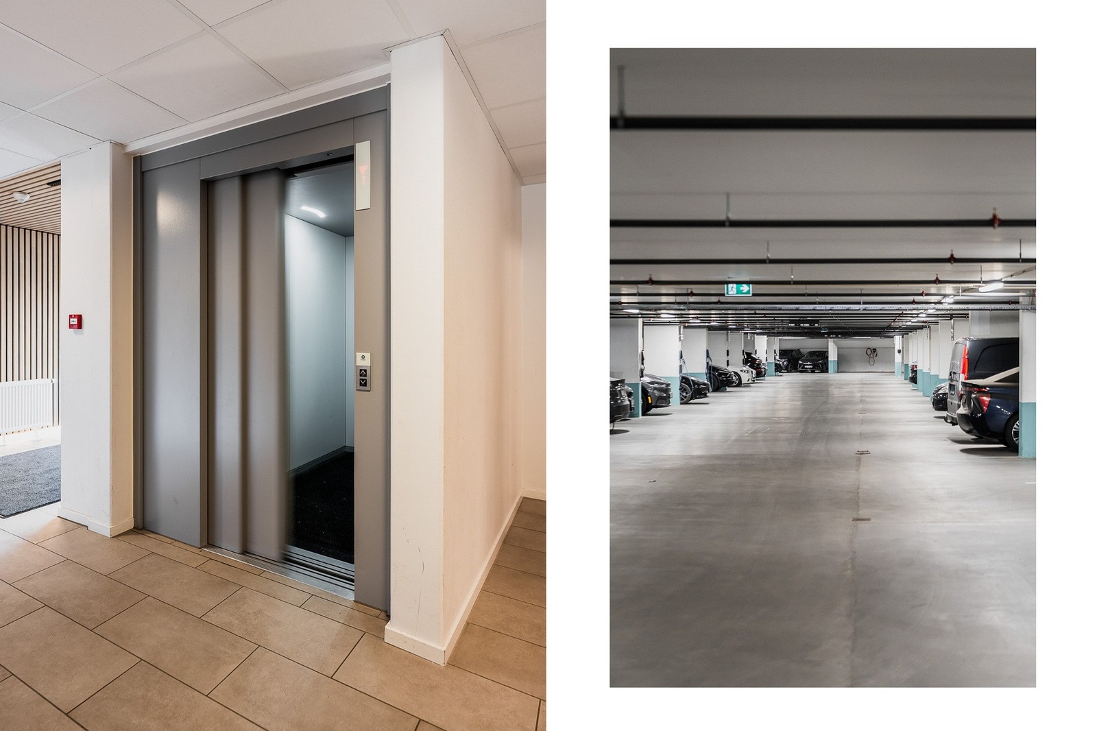 Bygget har heis og tilgang til felles garasjeanlegg. Galleribilde