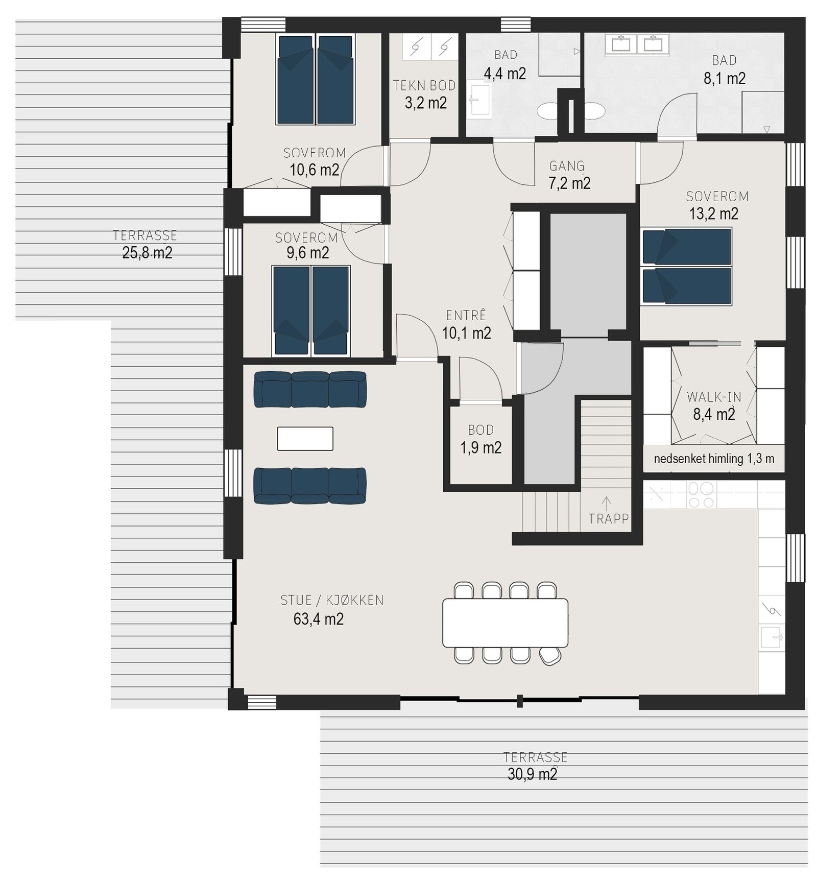 Plantegning plan 1. Galleribilde