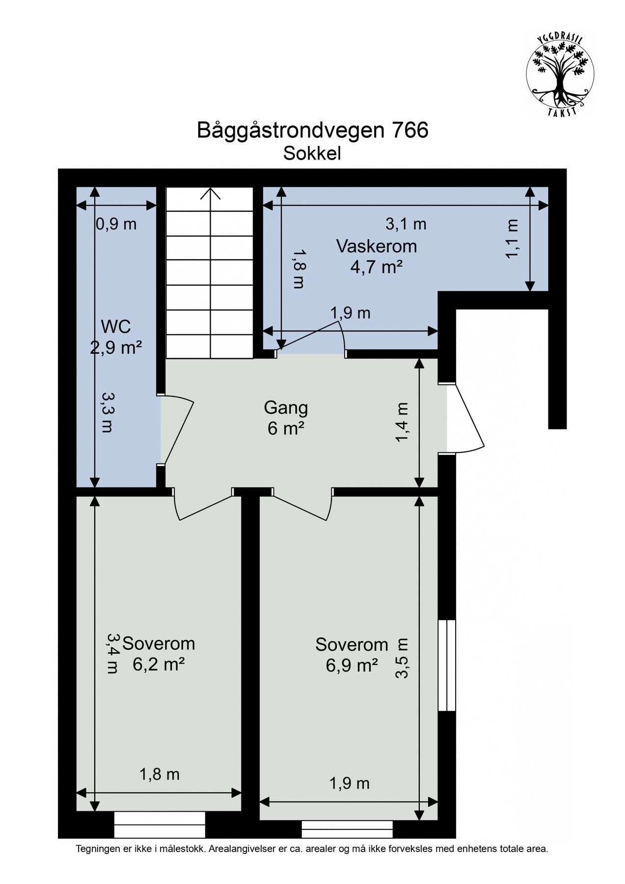Planskisse inngangsparti. Galleribilde