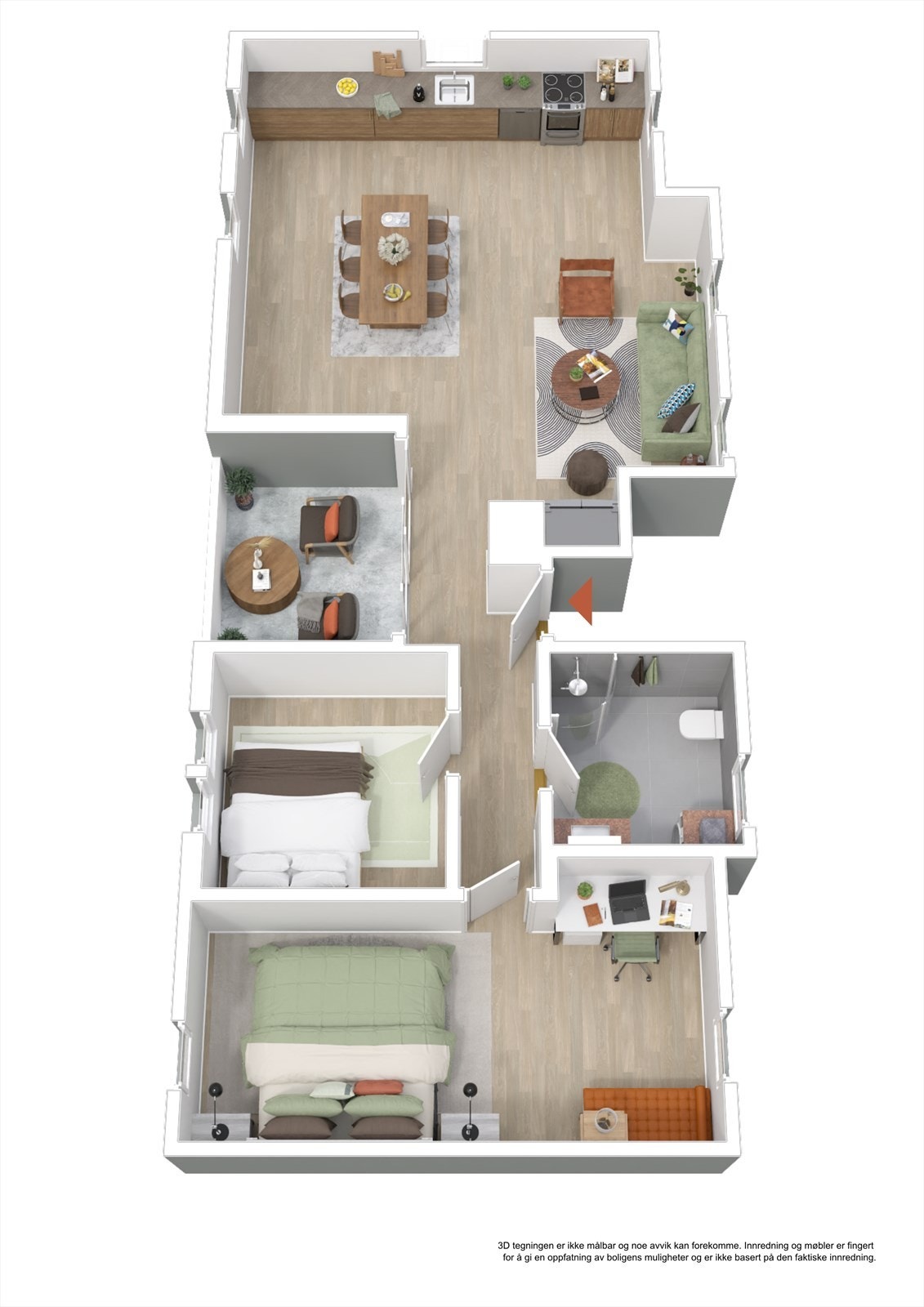 Plantegning - 3D Galleribilde