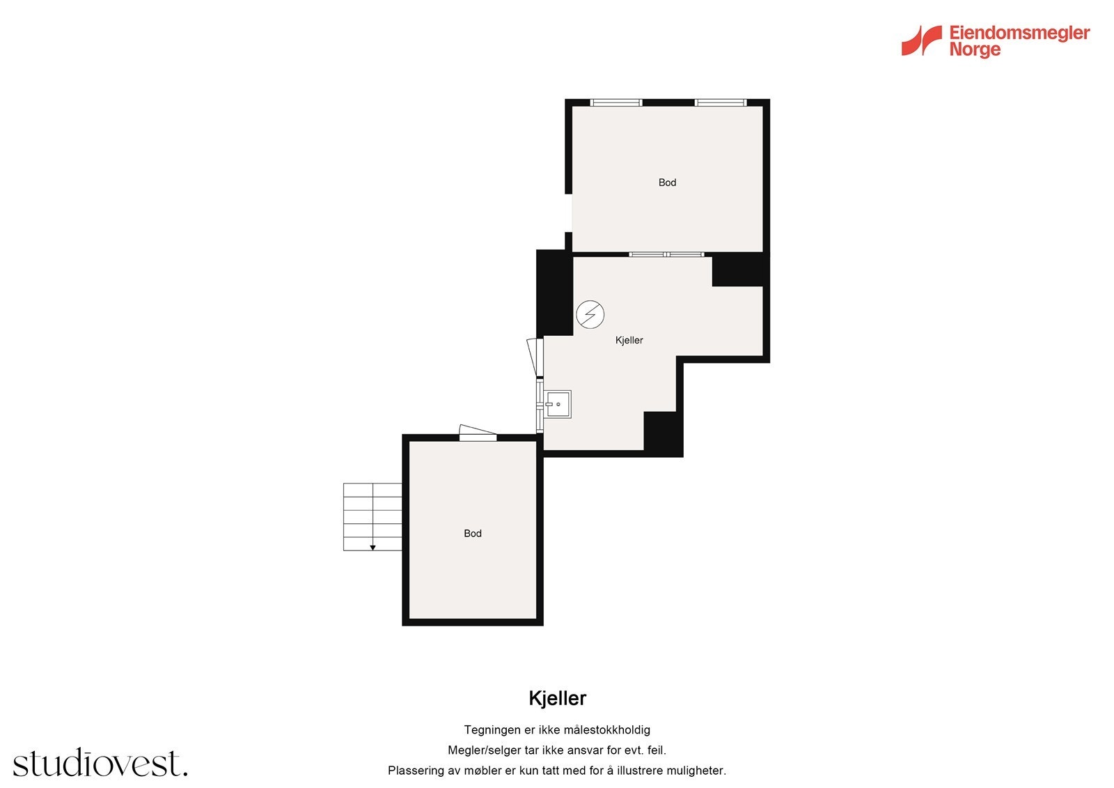 Plantegning kjeller. Galleribilde