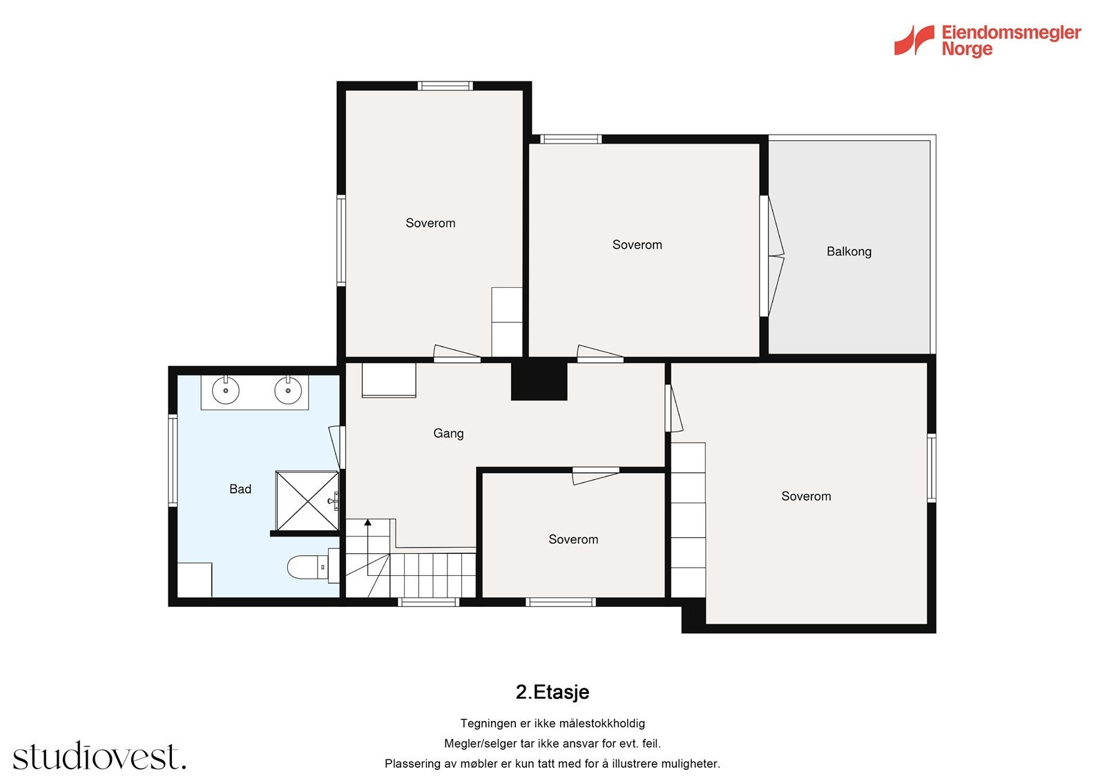 Plantegning loft. Galleribilde