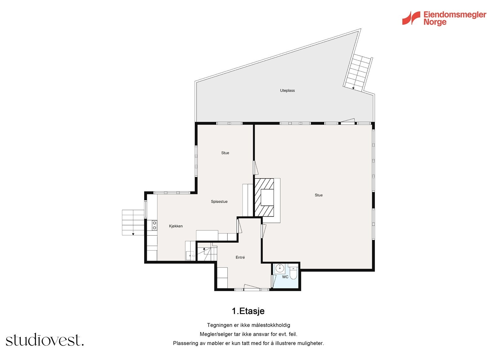 Plantegning 1.etasje. Galleribilde