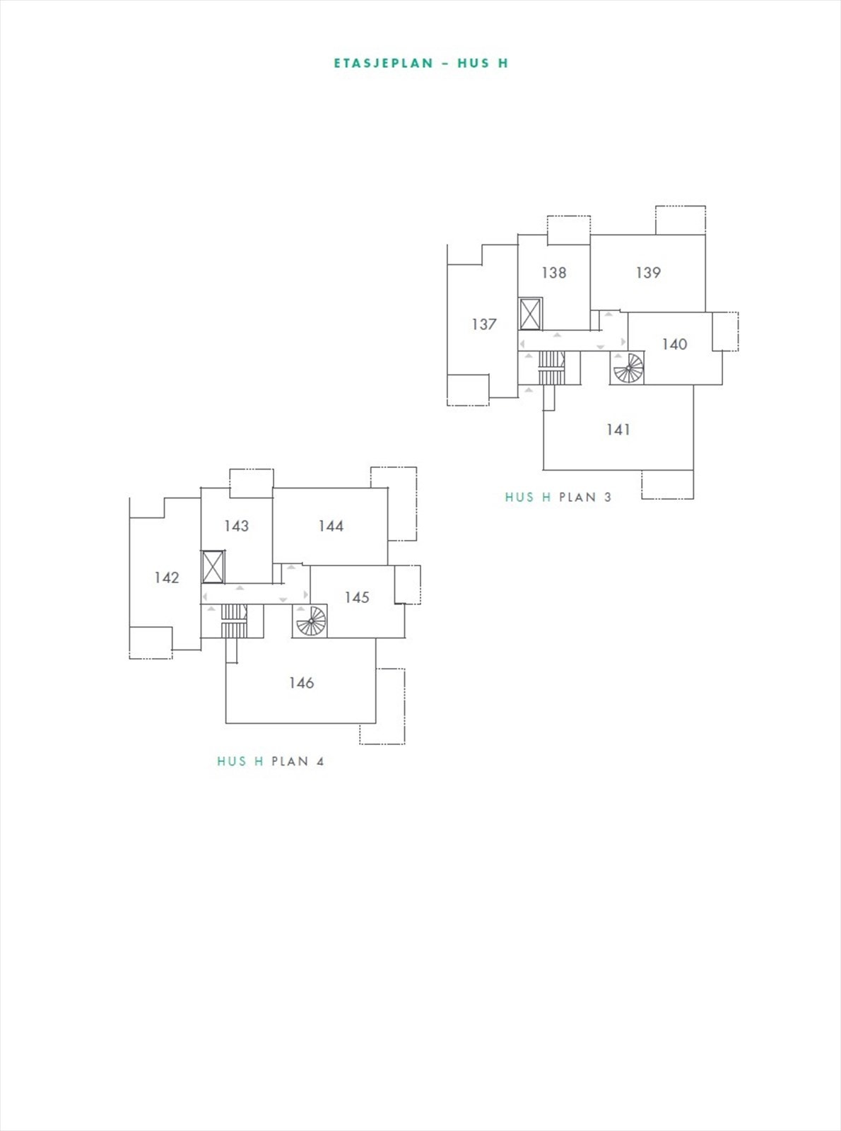 Etasjeplan med markering av leilighet 145. Galleribilde