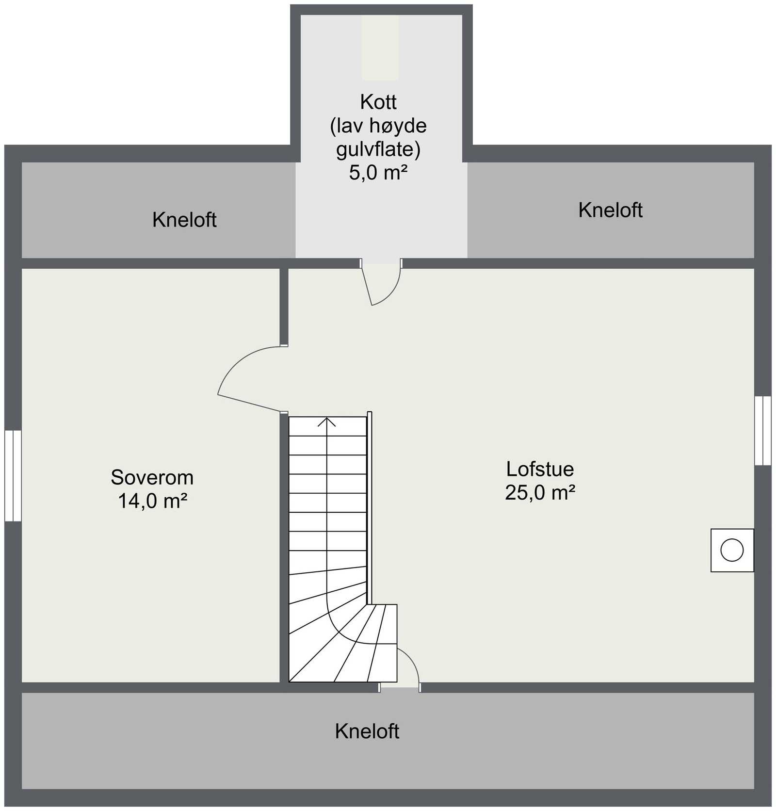Plantegning loft. Galleribilde