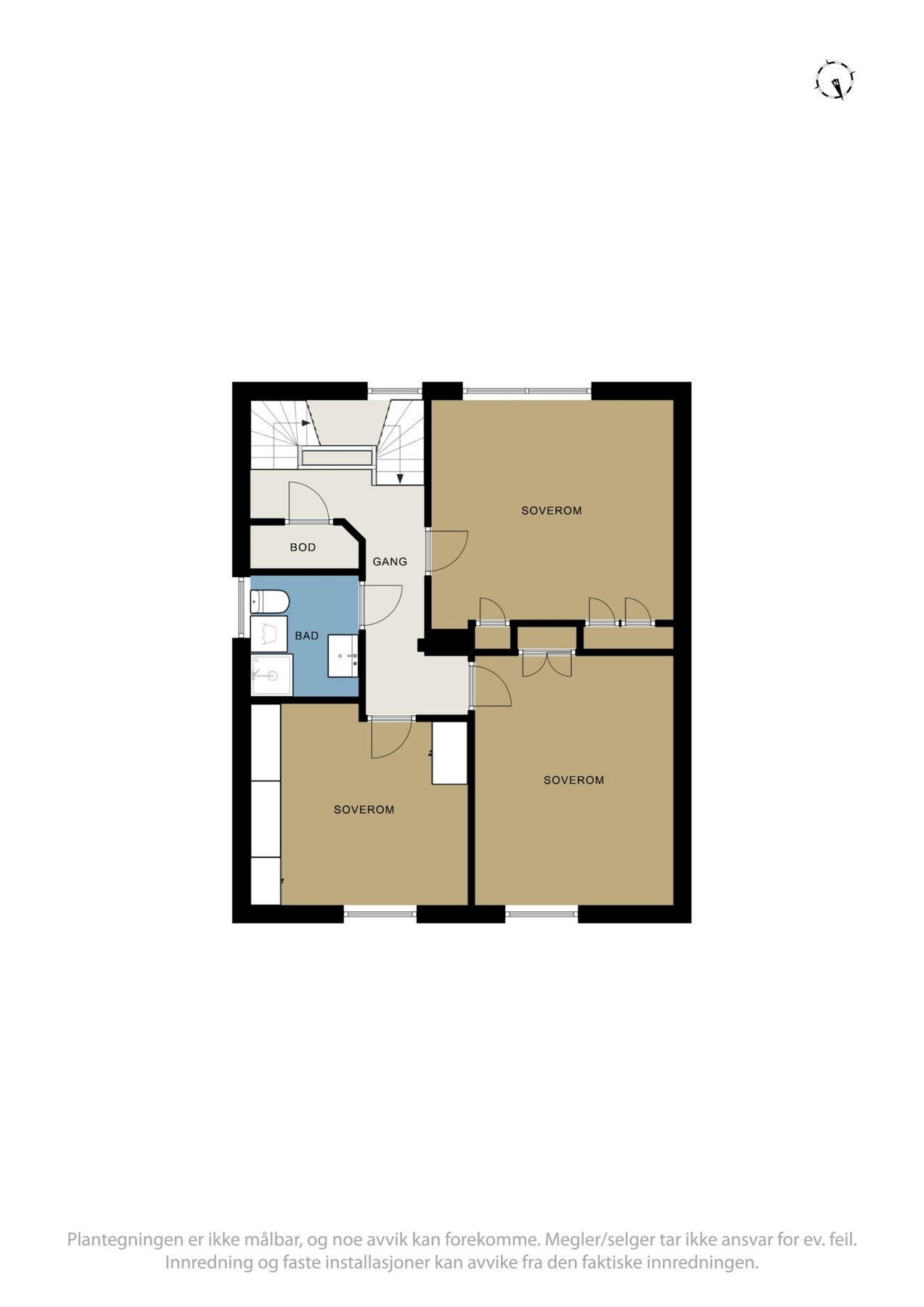 Plantegning loft Galleribilde