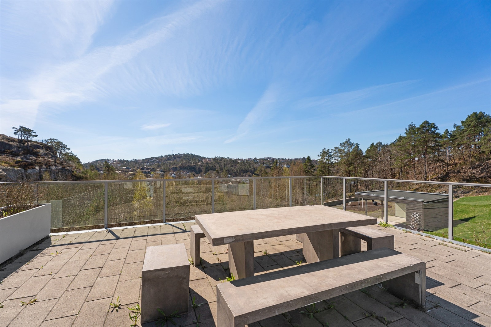 Et av flere fellesområde på borettslagets tomt Galleribilde
