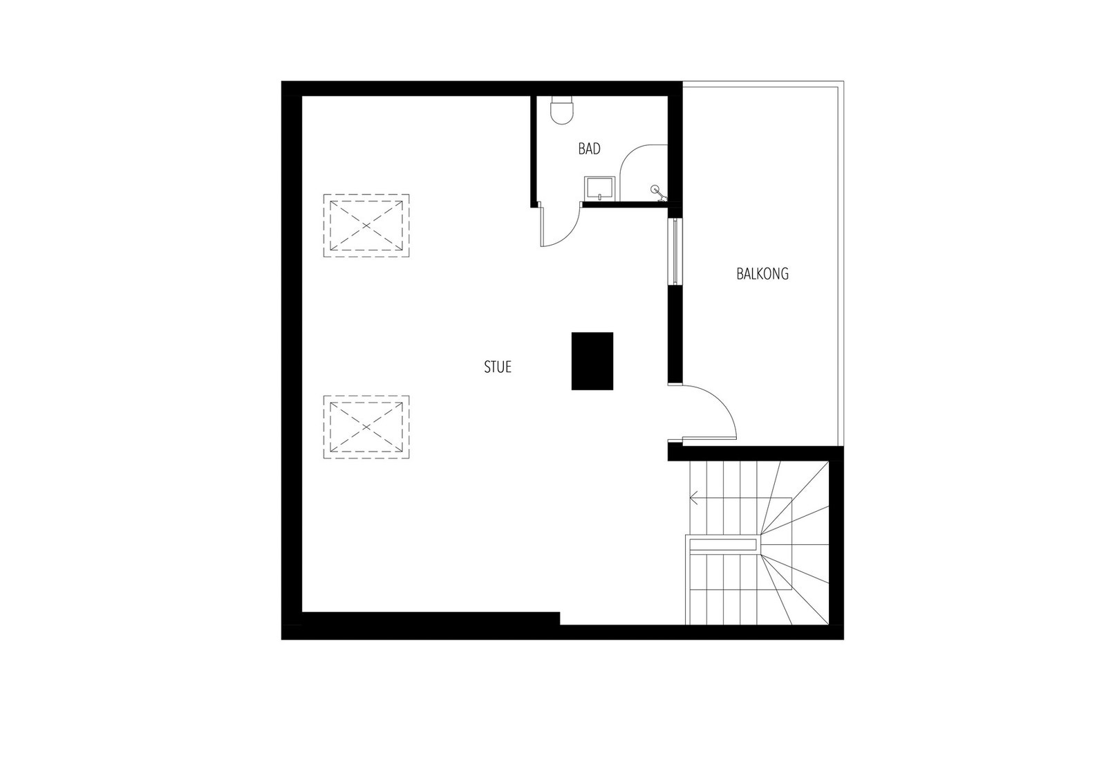 Plantegning loft Galleribilde