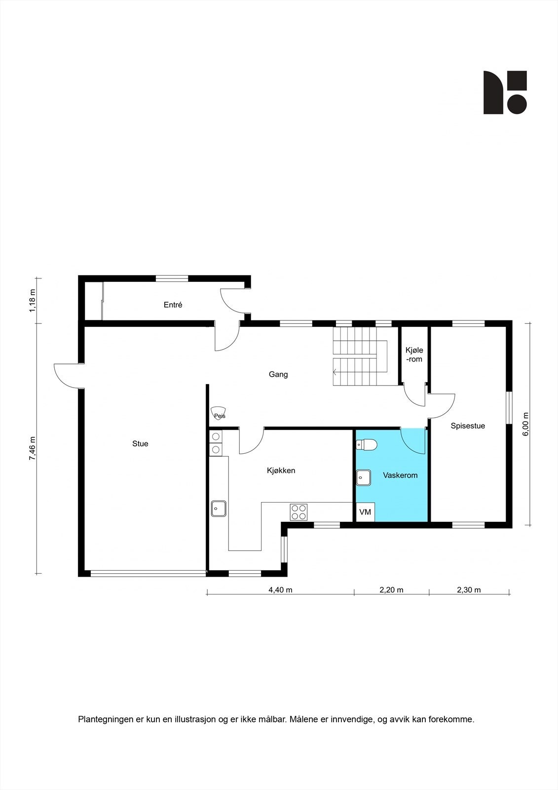 Plantegning 1. etasje. Galleribilde