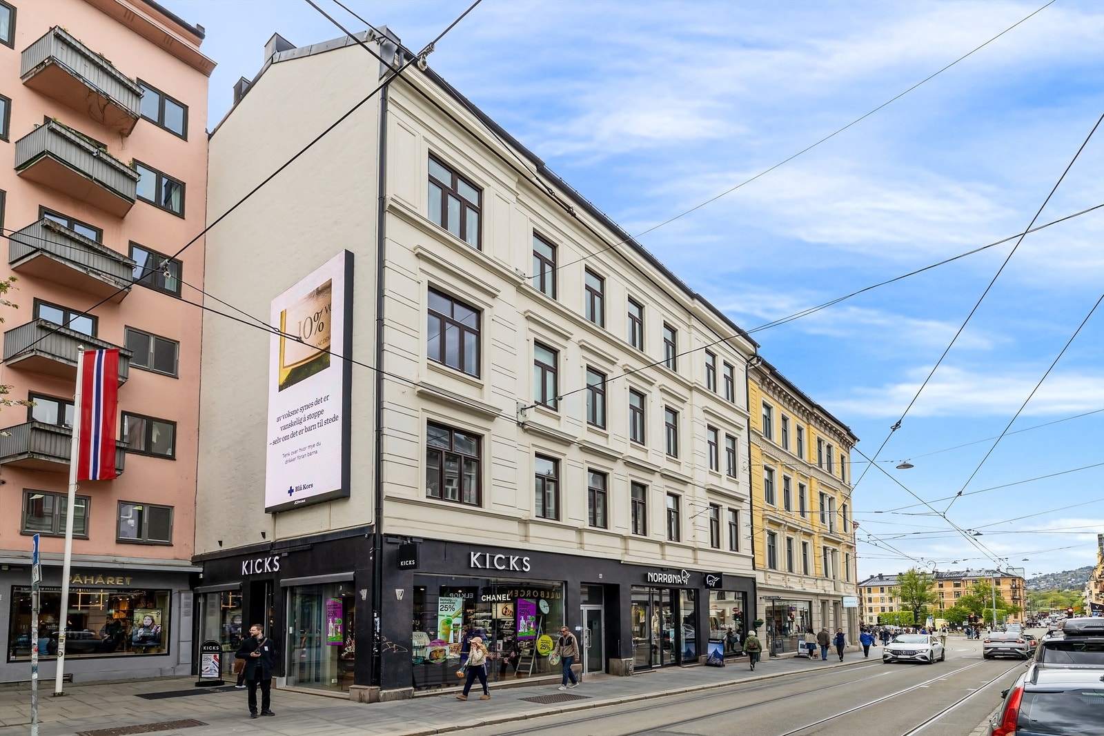 Fasaden sett fra Bogstadveien Galleribilde