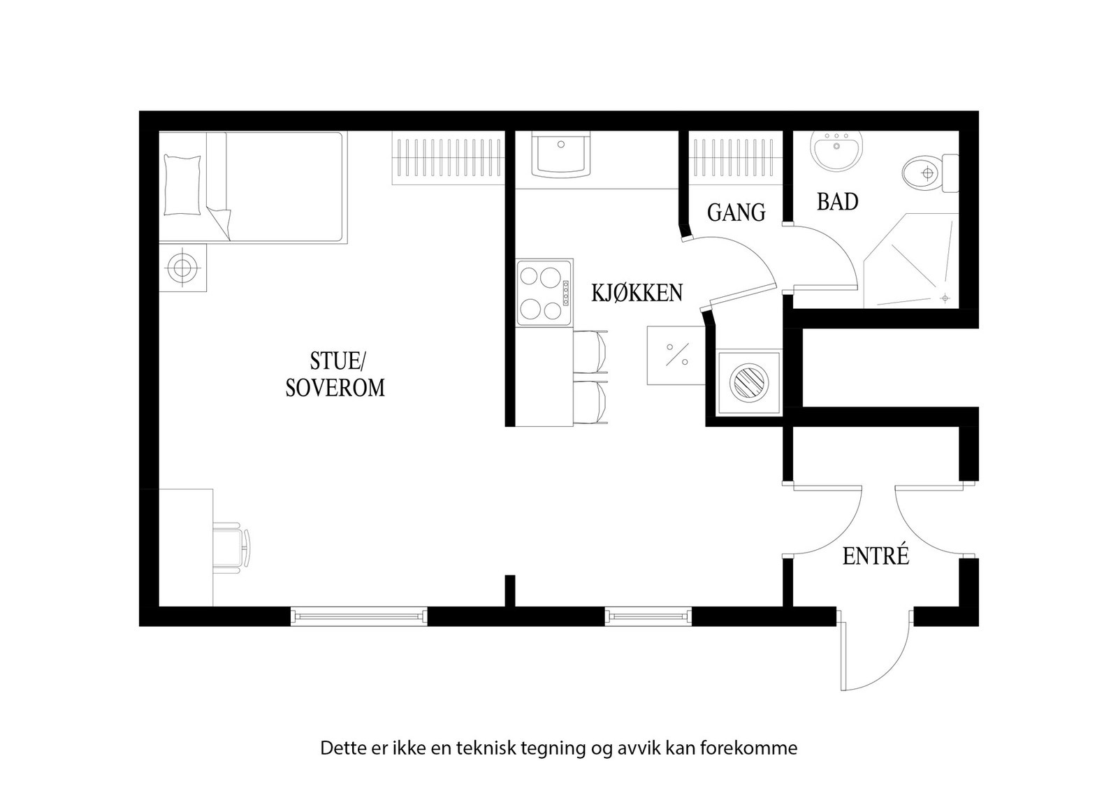 Planløsning for leiligheten Galleribilde
