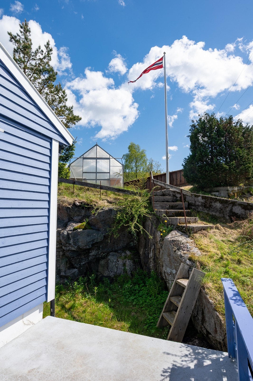 Tomten er bygd opp over flere nivåer Galleribilde