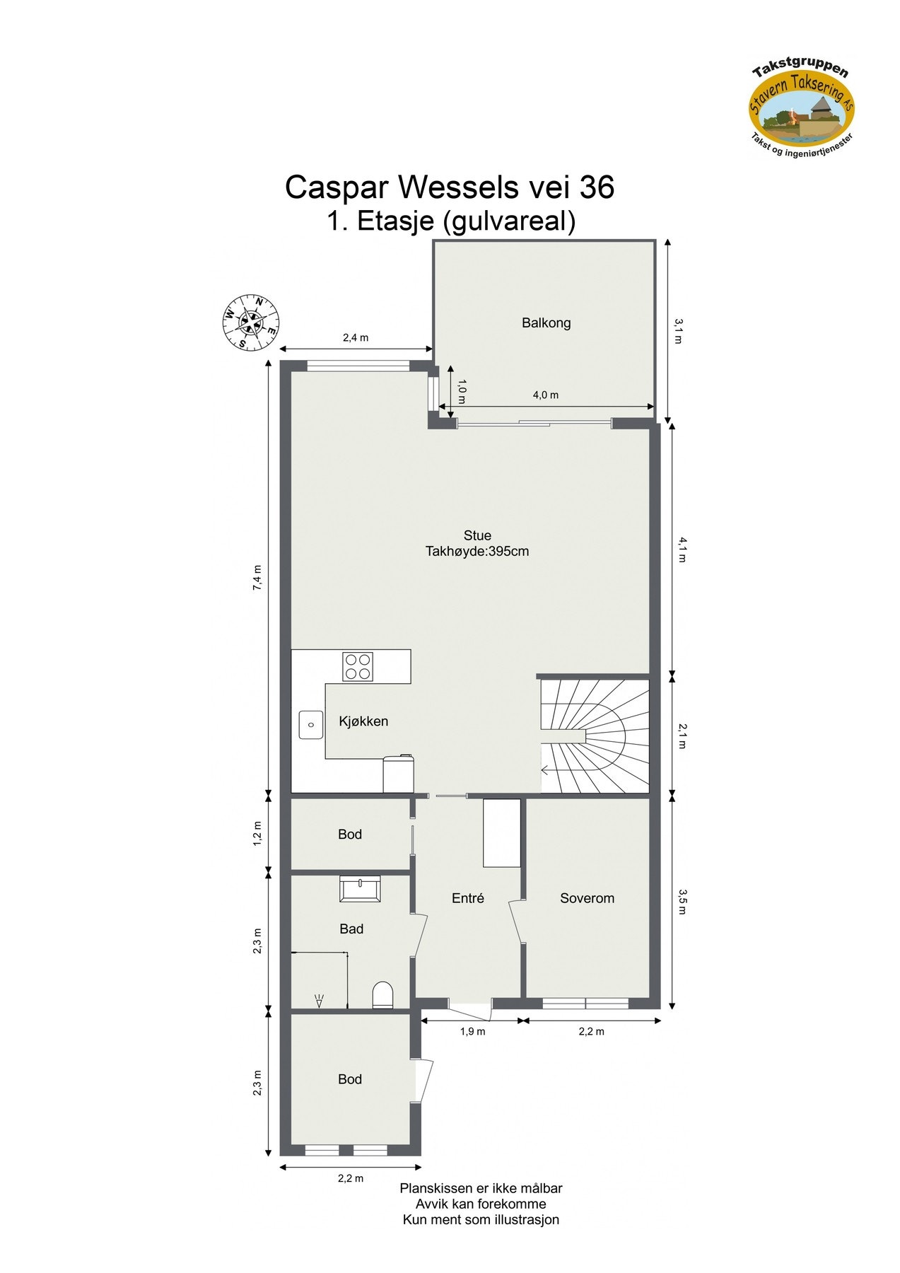 Plantegning (1. etasje) Galleribilde