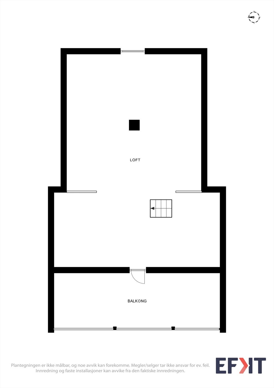 Plantegning uinnredet loft Galleribilde