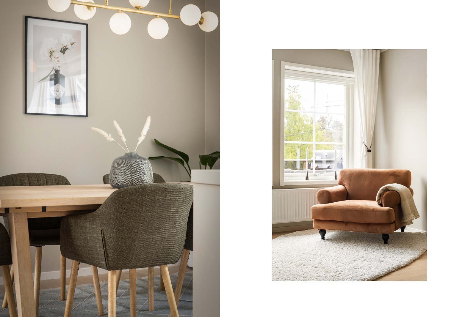 Stemningsfulle detaljer fra boligens oppholdsrom. Galleribilde
