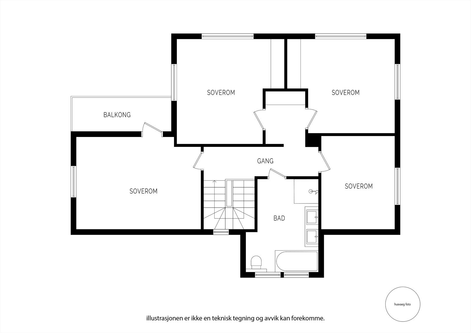 Plantegning 2. etasje Galleribilde