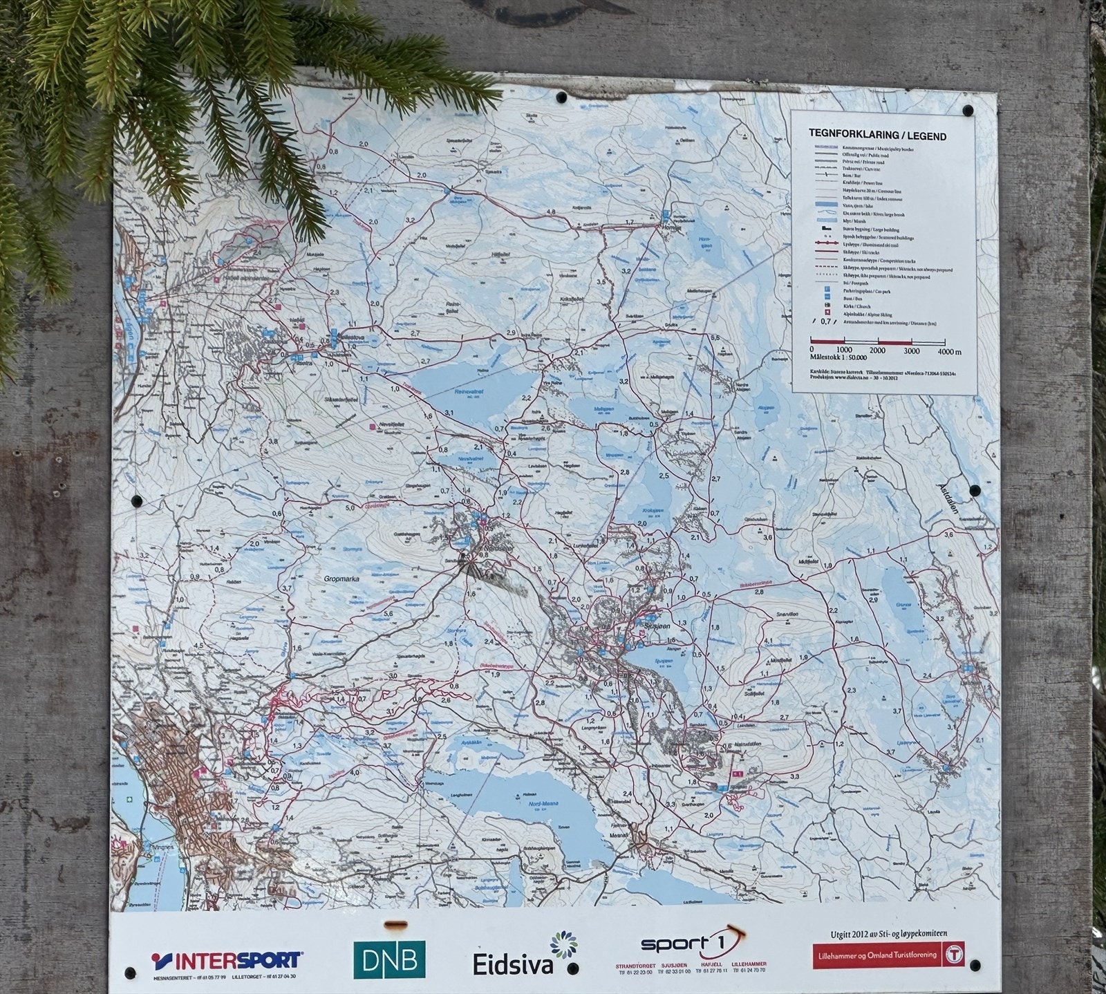 Kart over området. Galleribilde