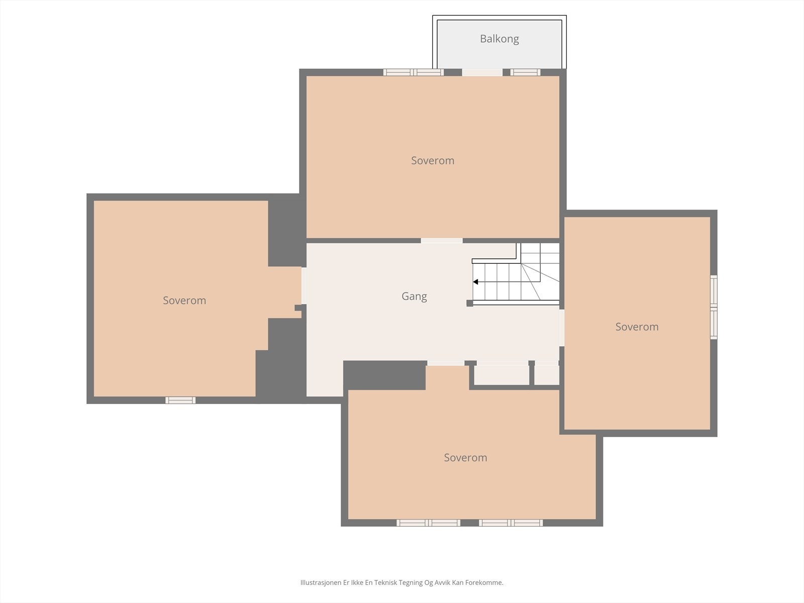 Plantegning av 2. etasje. Galleribilde