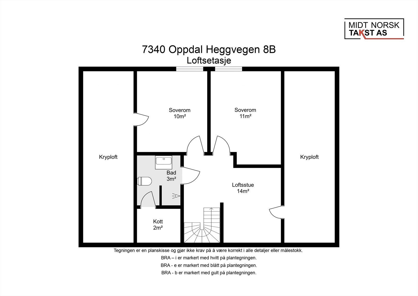 Planskisse loftsetasje Galleribilde