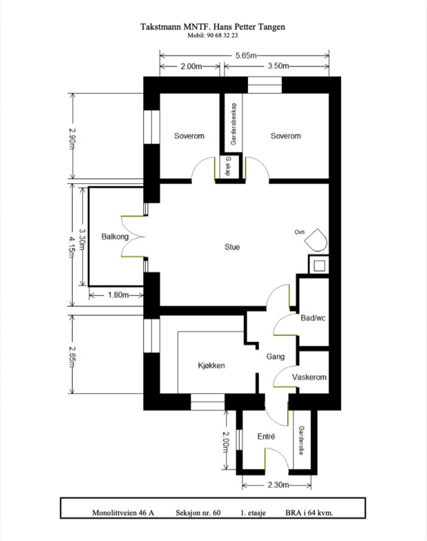 Monolitveien 46A - Planløsning Galleribilde