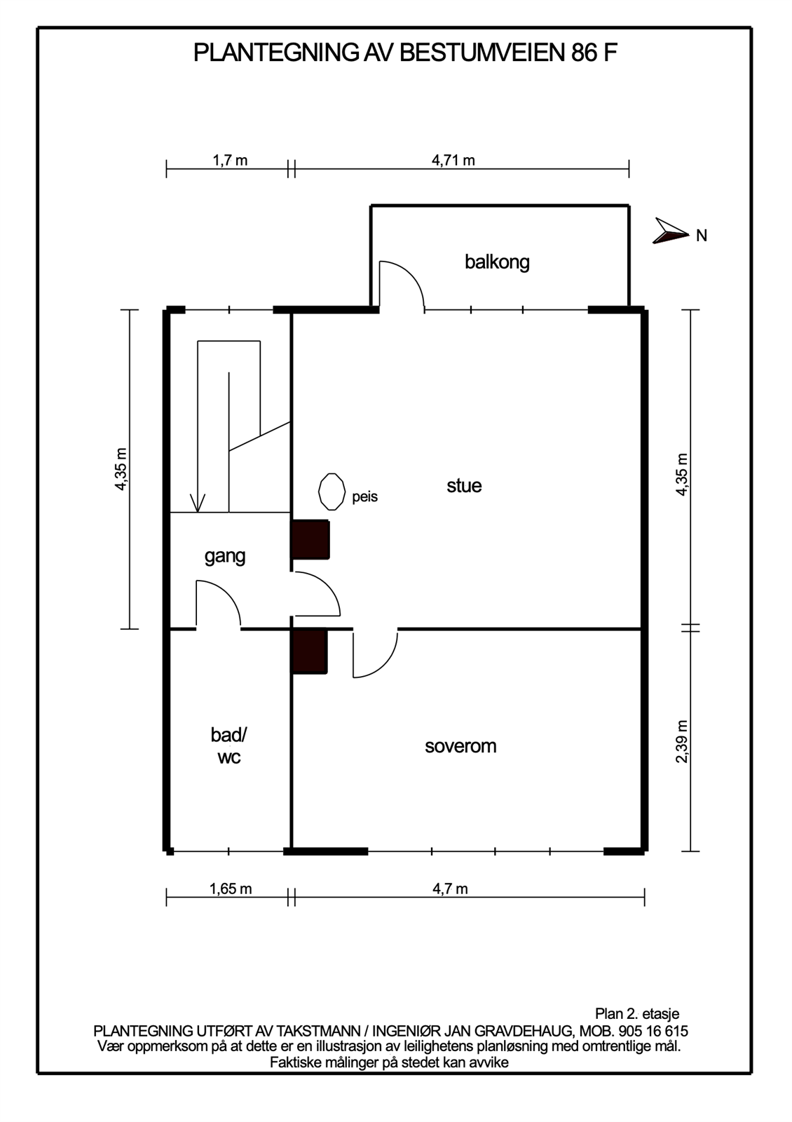 Planskisse 2. etasje. Galleribilde