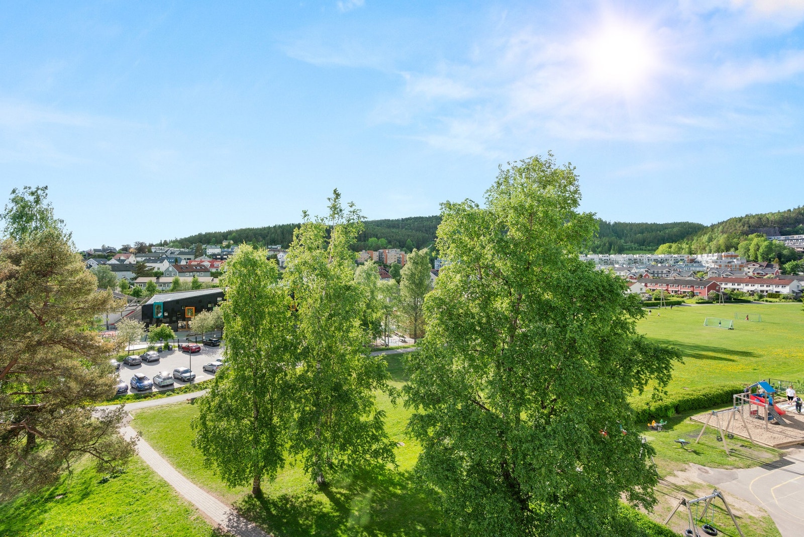 Utsikt fra balkongen Galleribilde