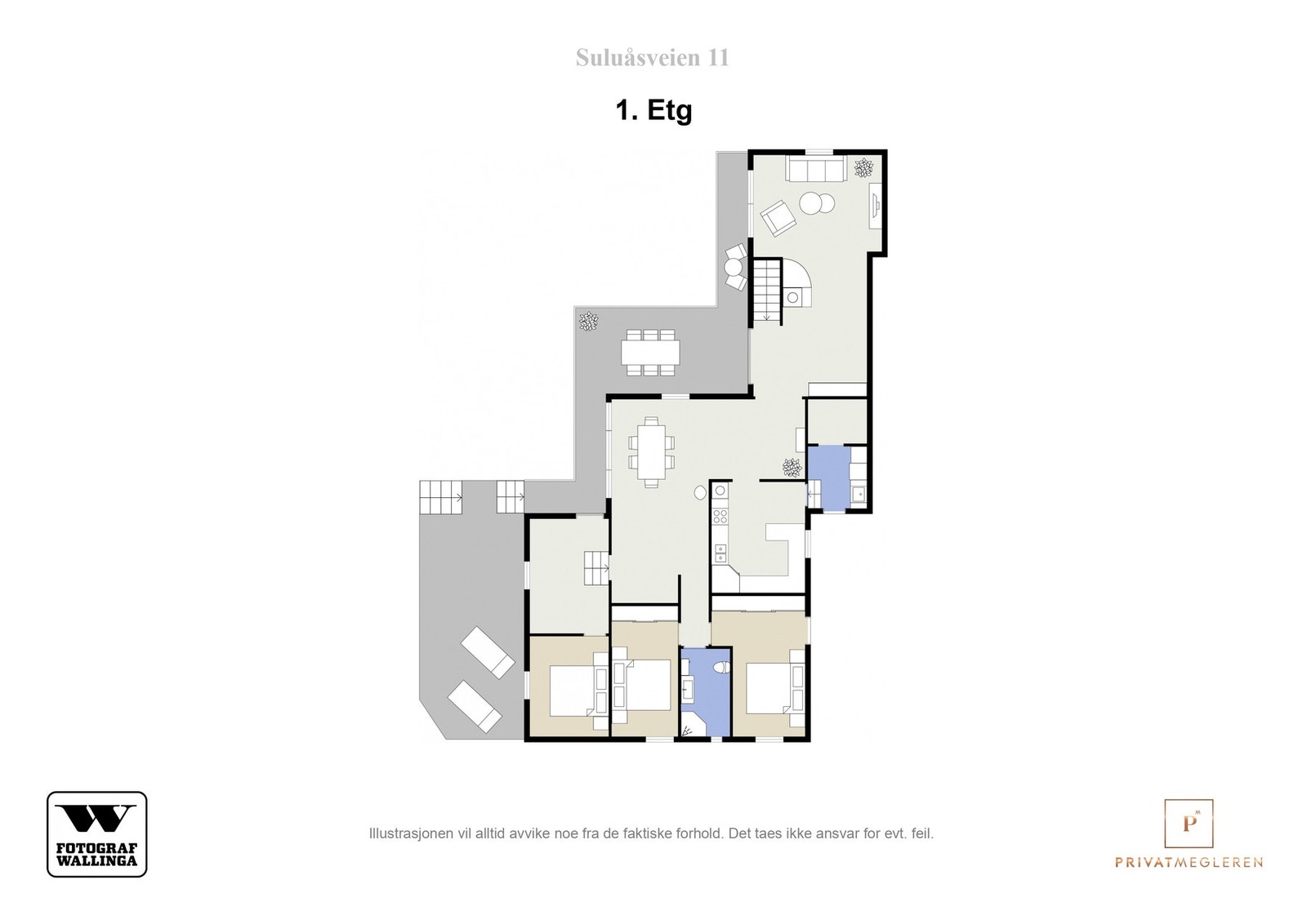 Plantegning 1. etasje. Galleribilde
