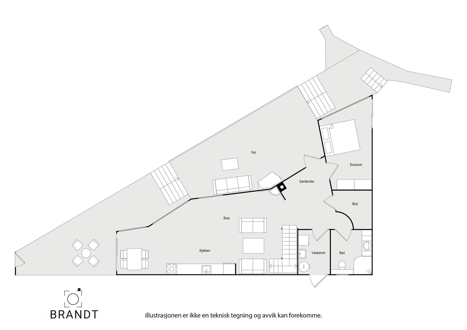 Plantegning hovedetasje. Galleribilde