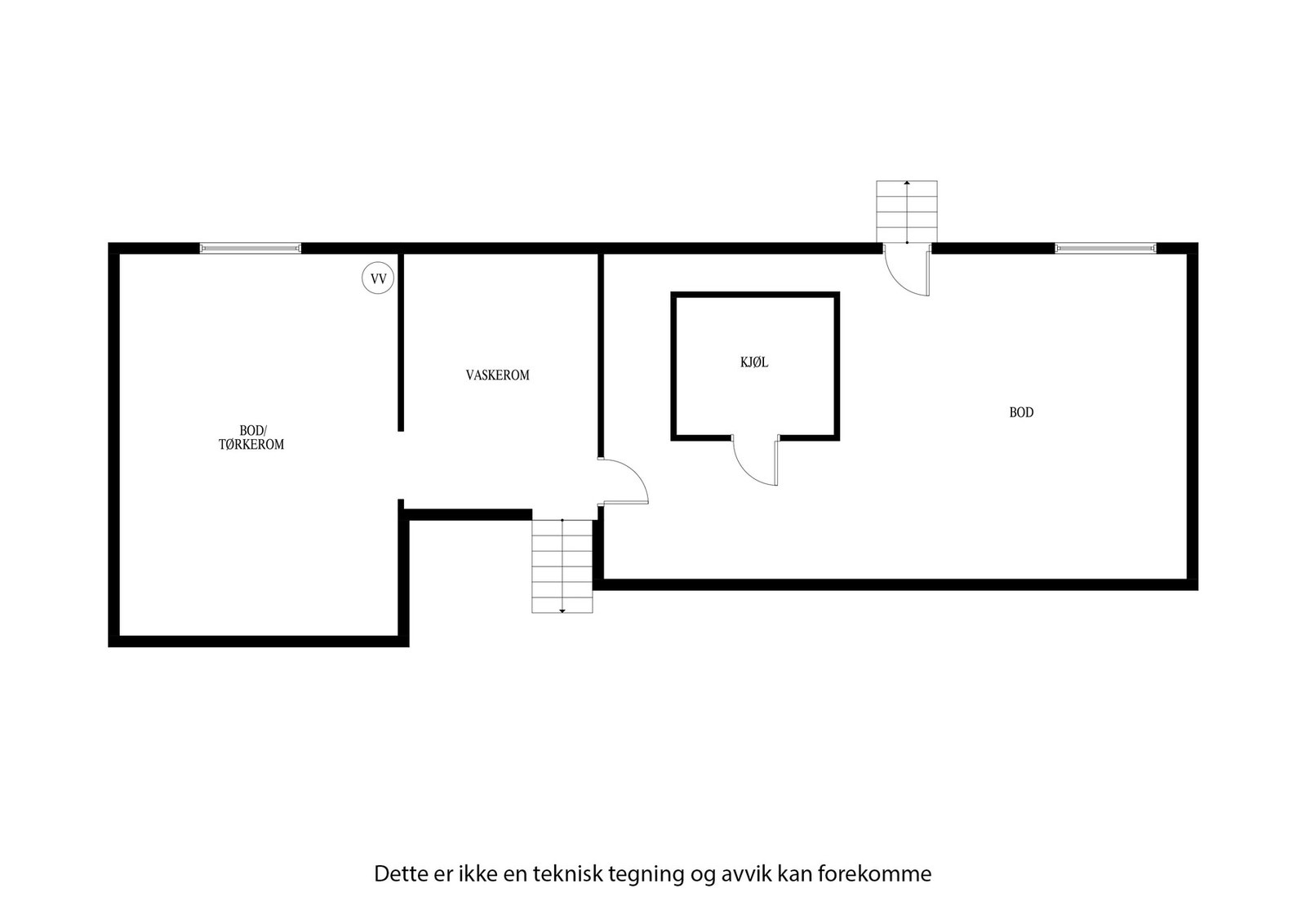 Plantegning kjeller Galleribilde