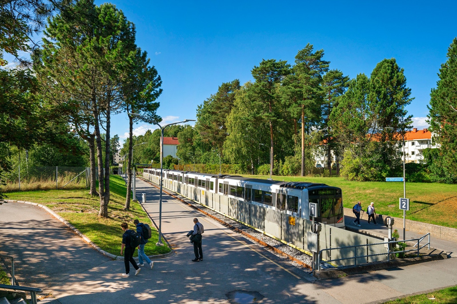 Bergkrystallen T-banestasjon tar deg enkelt rundt i byen. Galleribilde